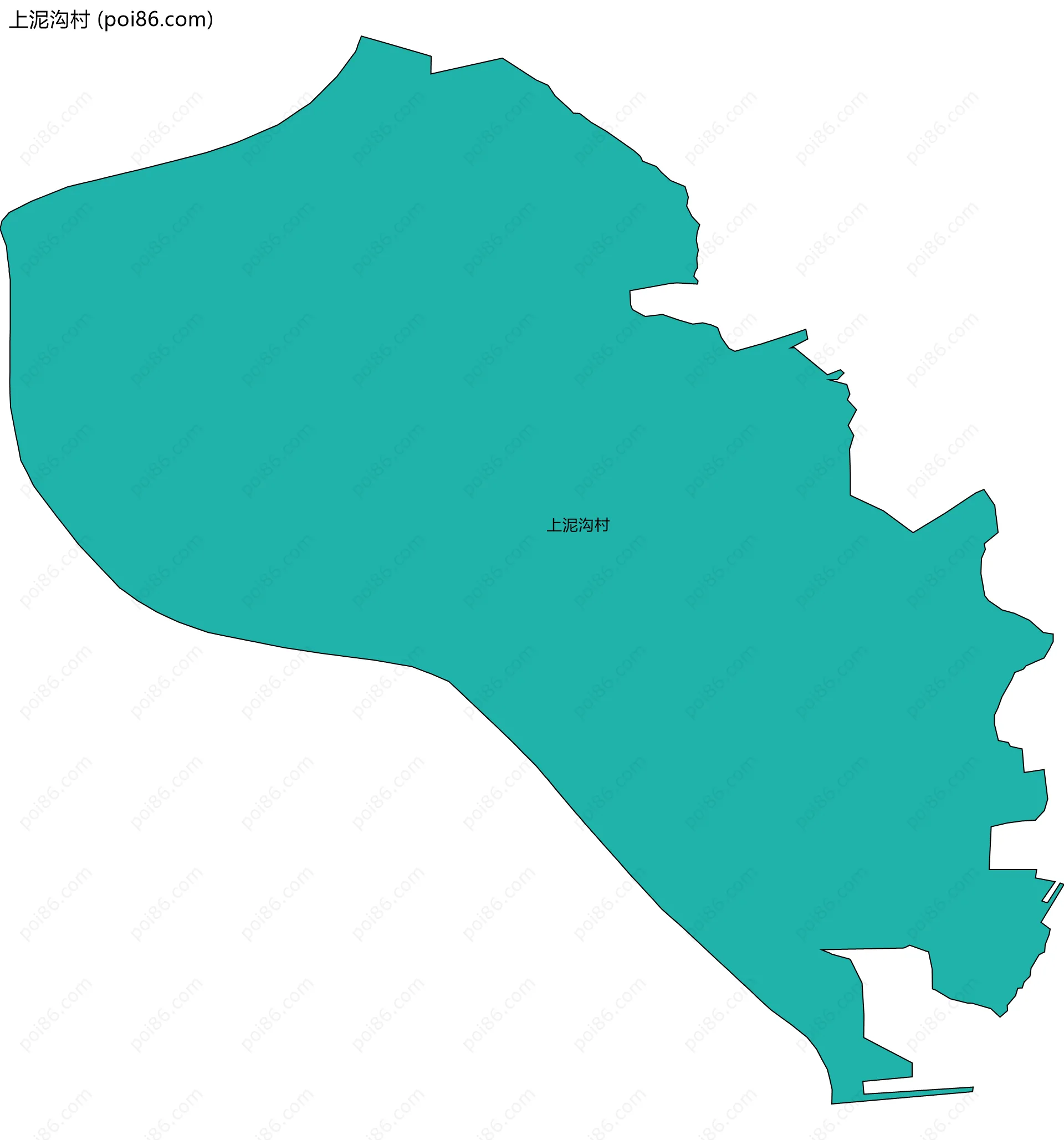 上泥沟村边界地图