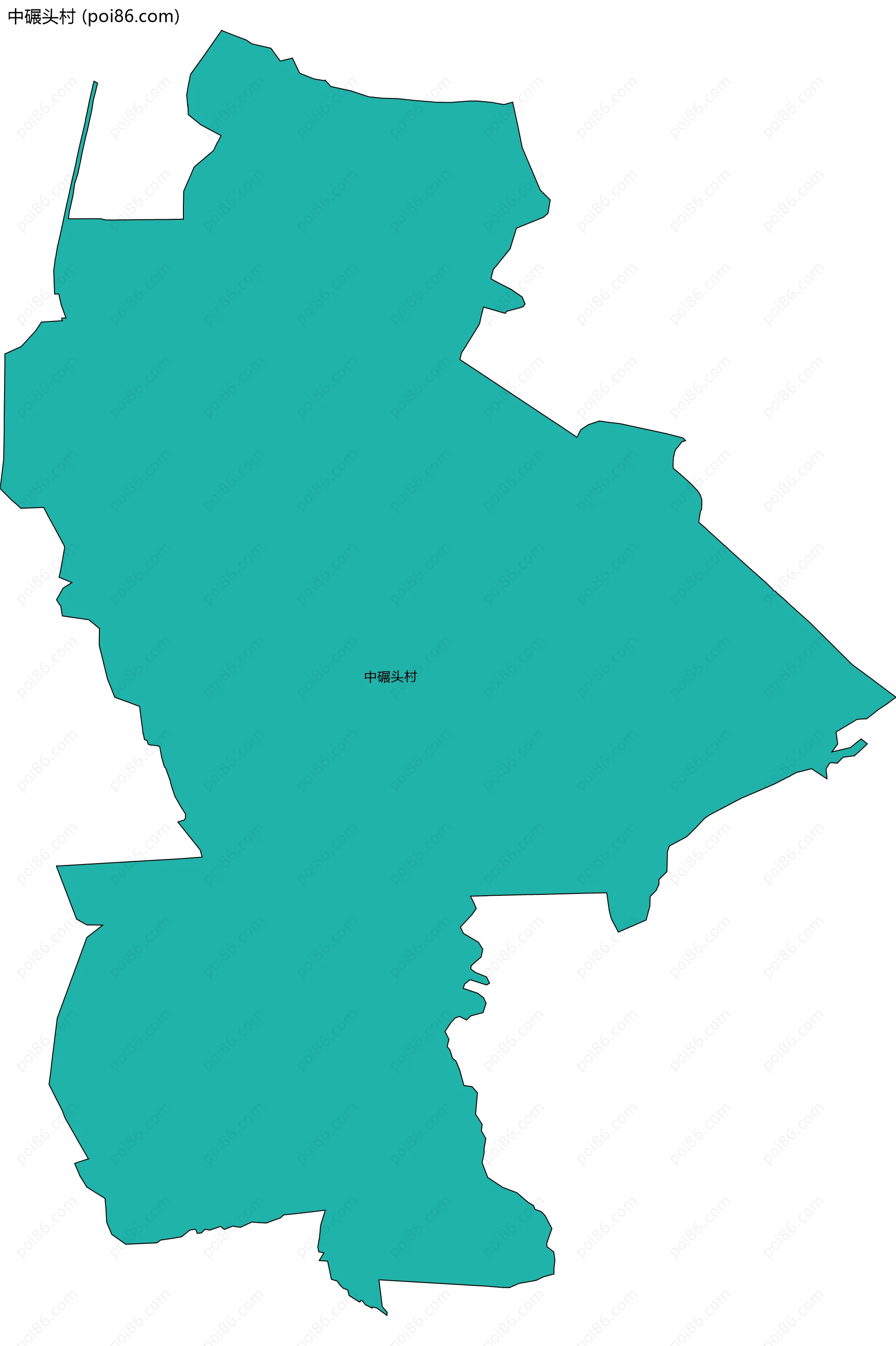 中碾头村边界地图