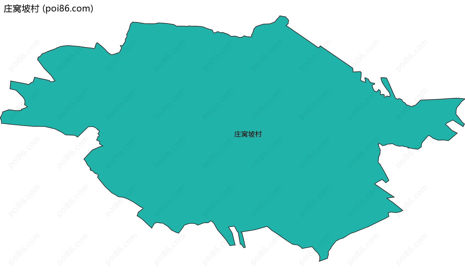 庄窝坡村边界地图