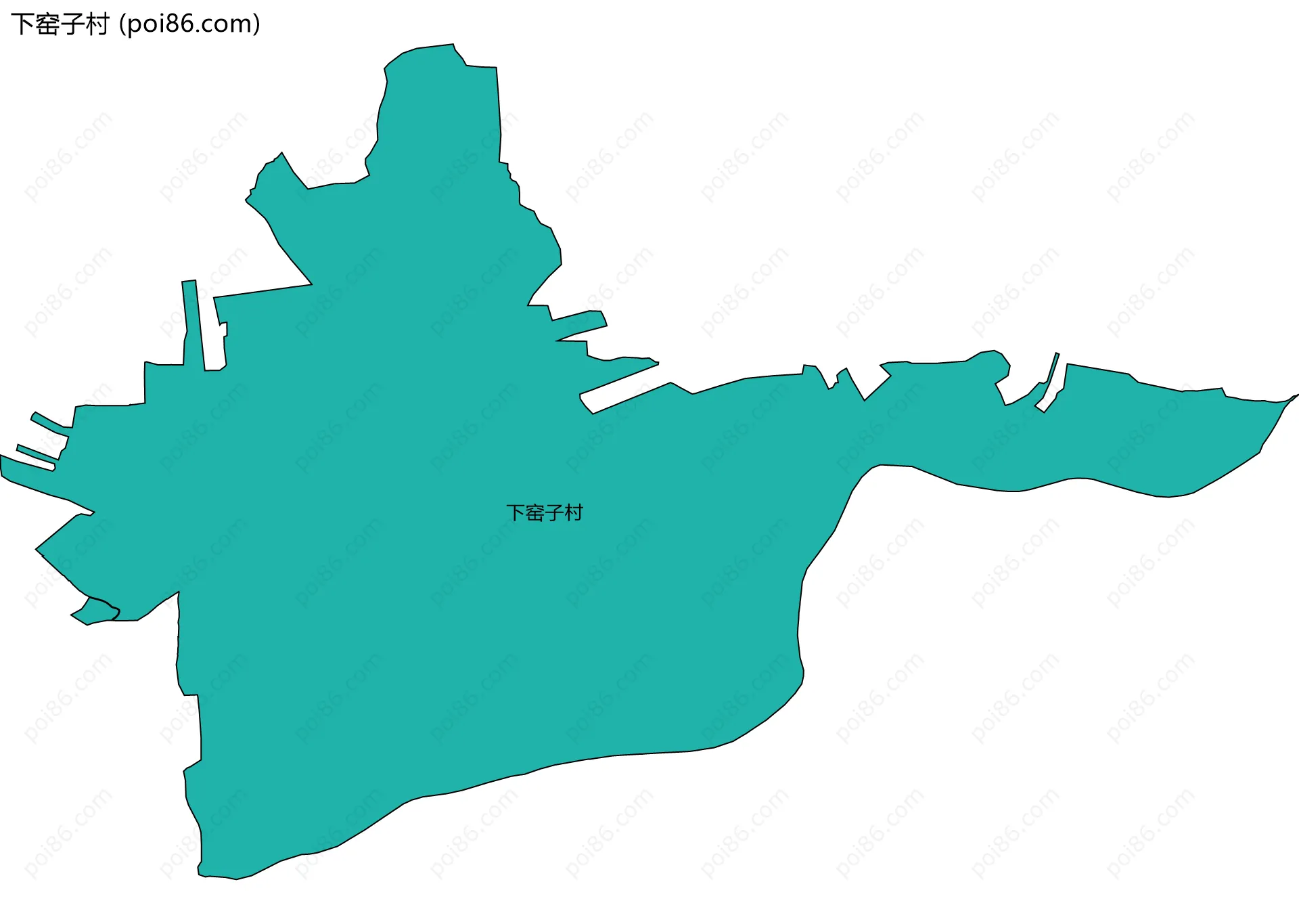 下窑子村边界地图