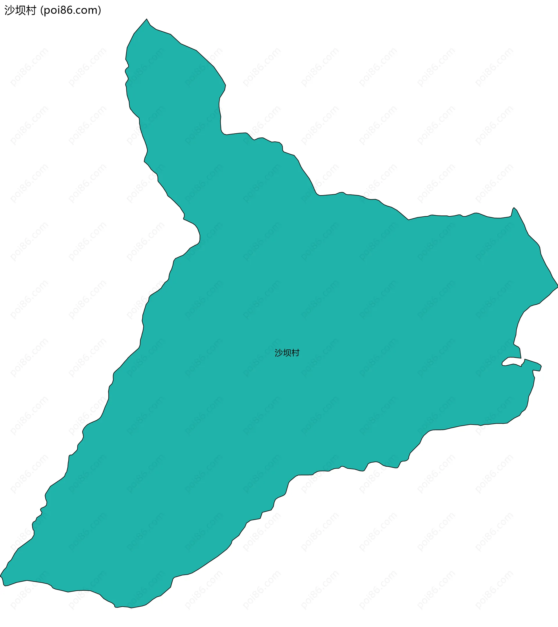 沙坝村边界地图