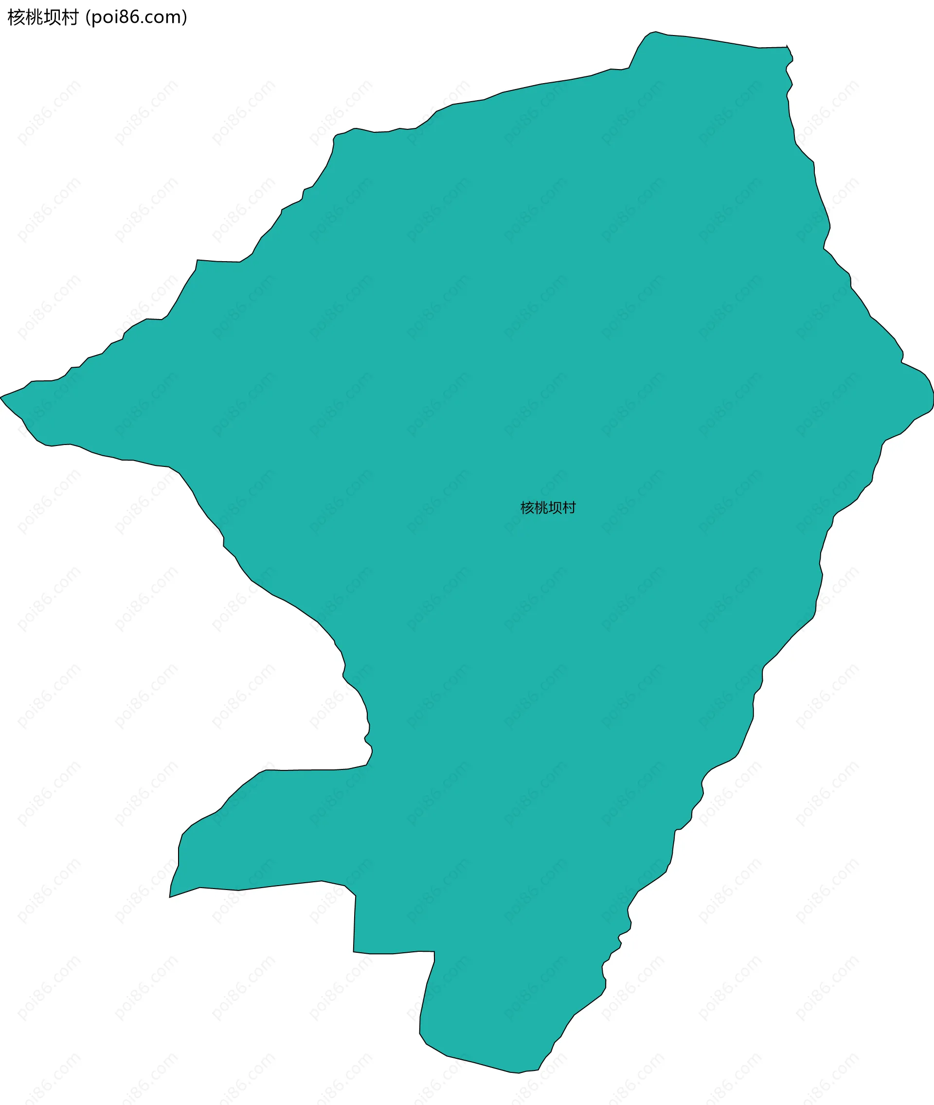 核桃坝村边界地图