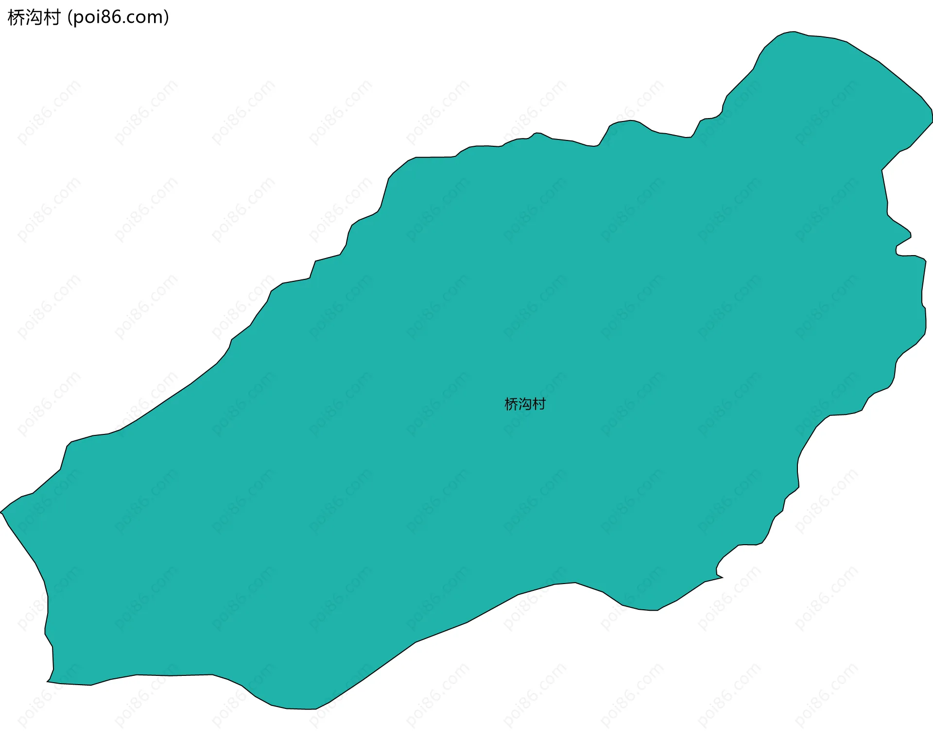 桥沟村边界地图