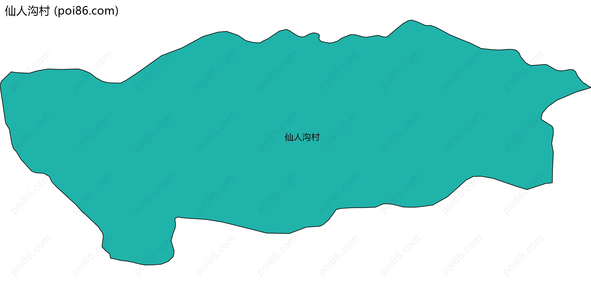 仙人沟村边界地图