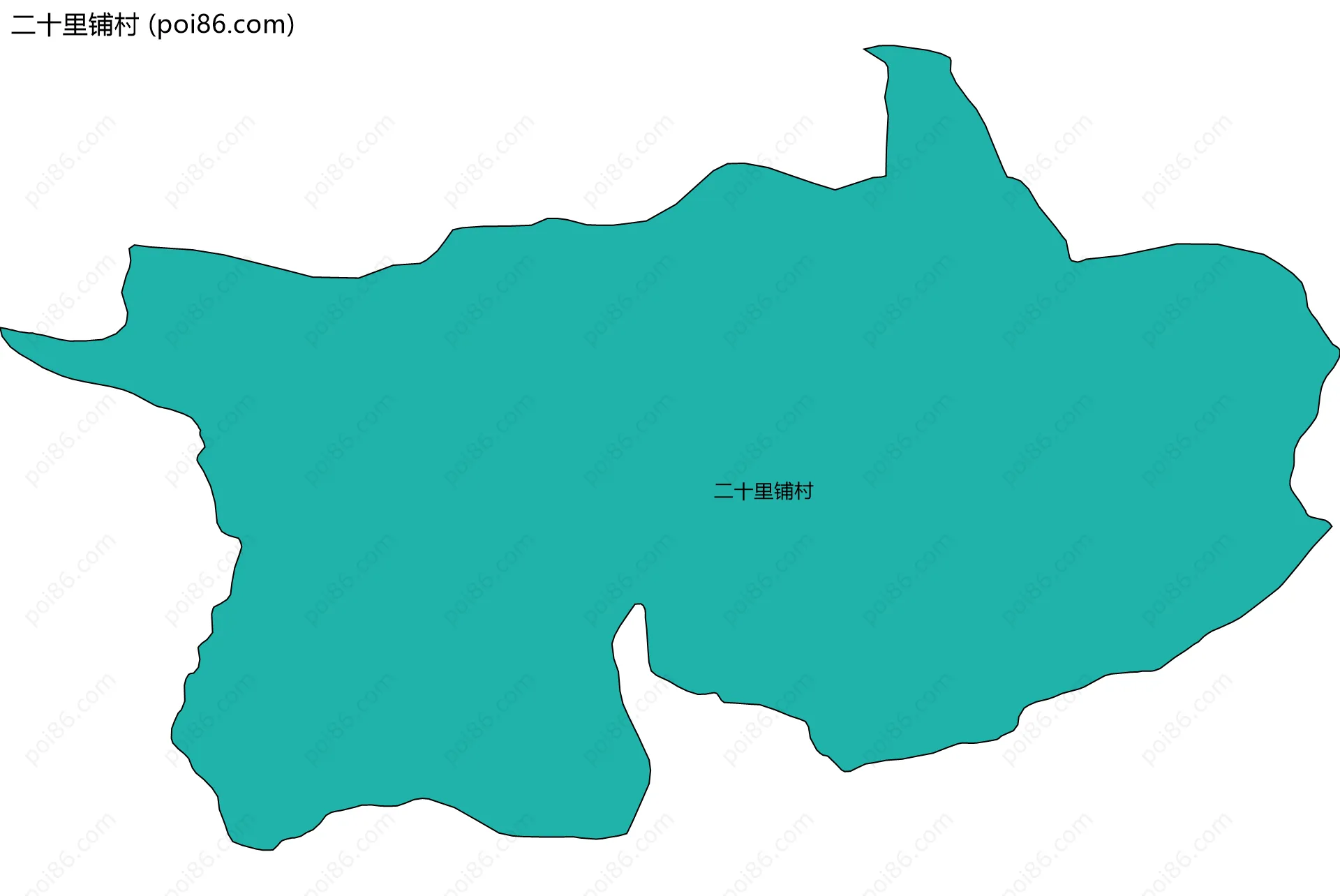 二十里铺村边界地图