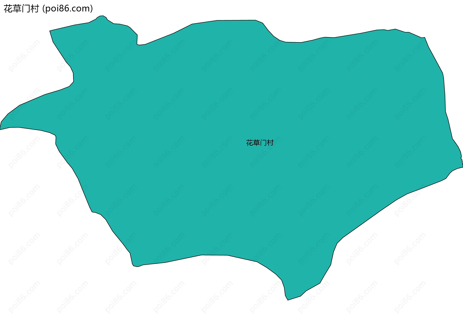 花草门村边界地图