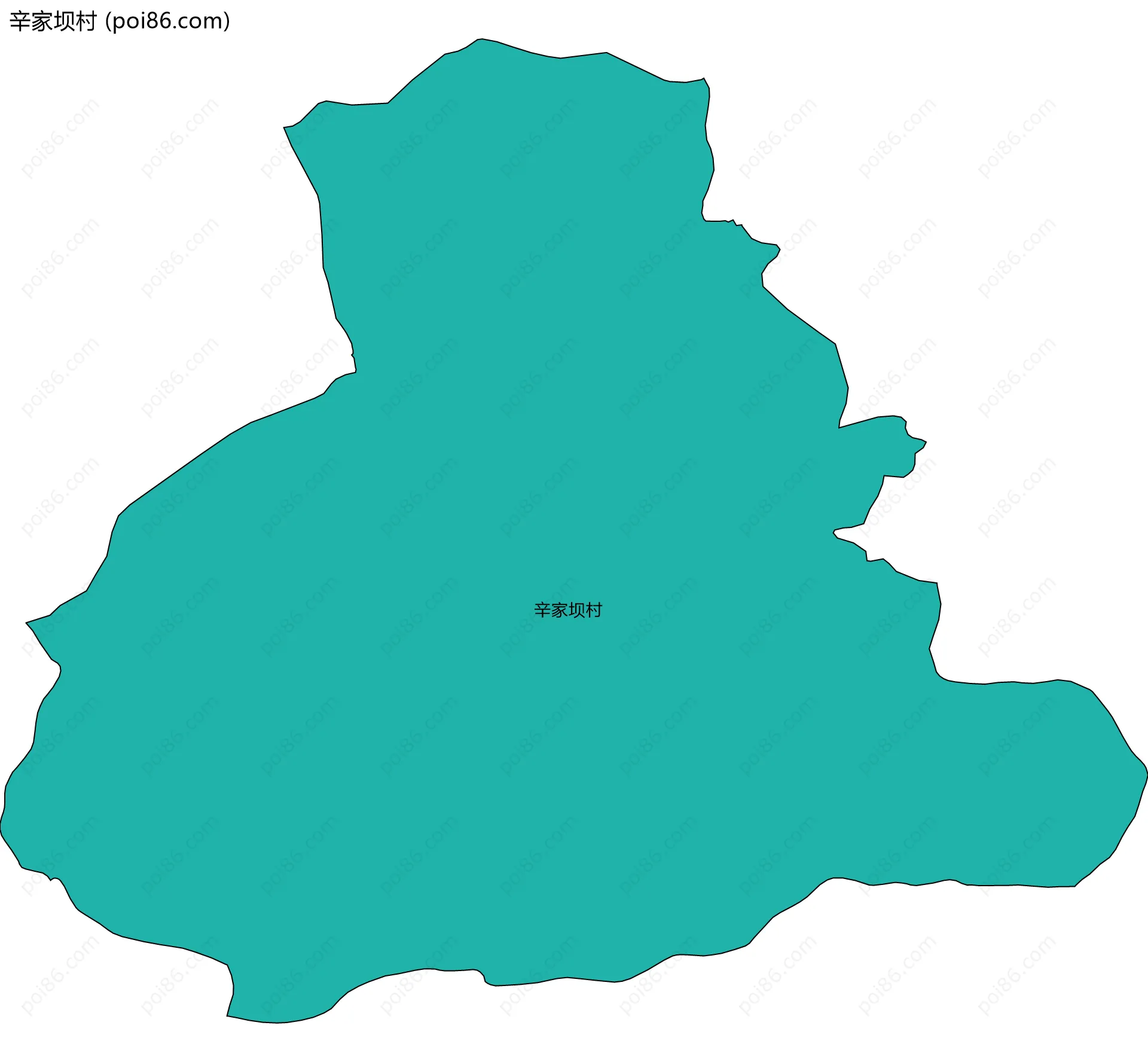 辛家坝村边界地图