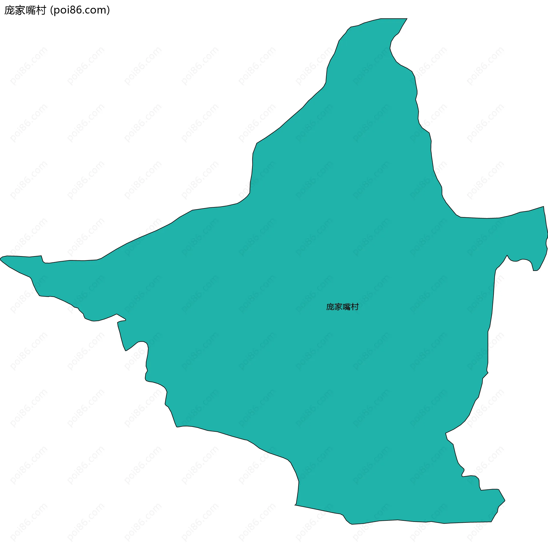 庞家嘴村边界地图