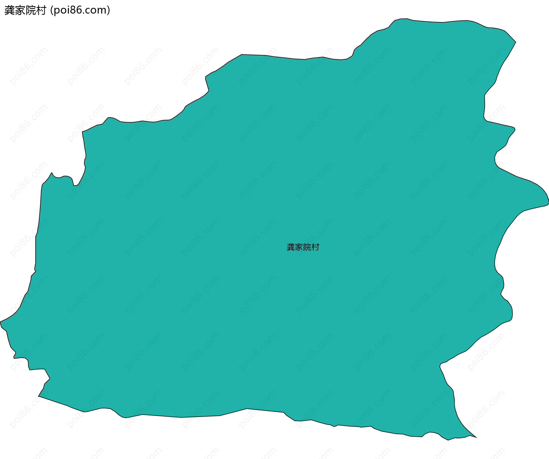 龚家院村边界地图