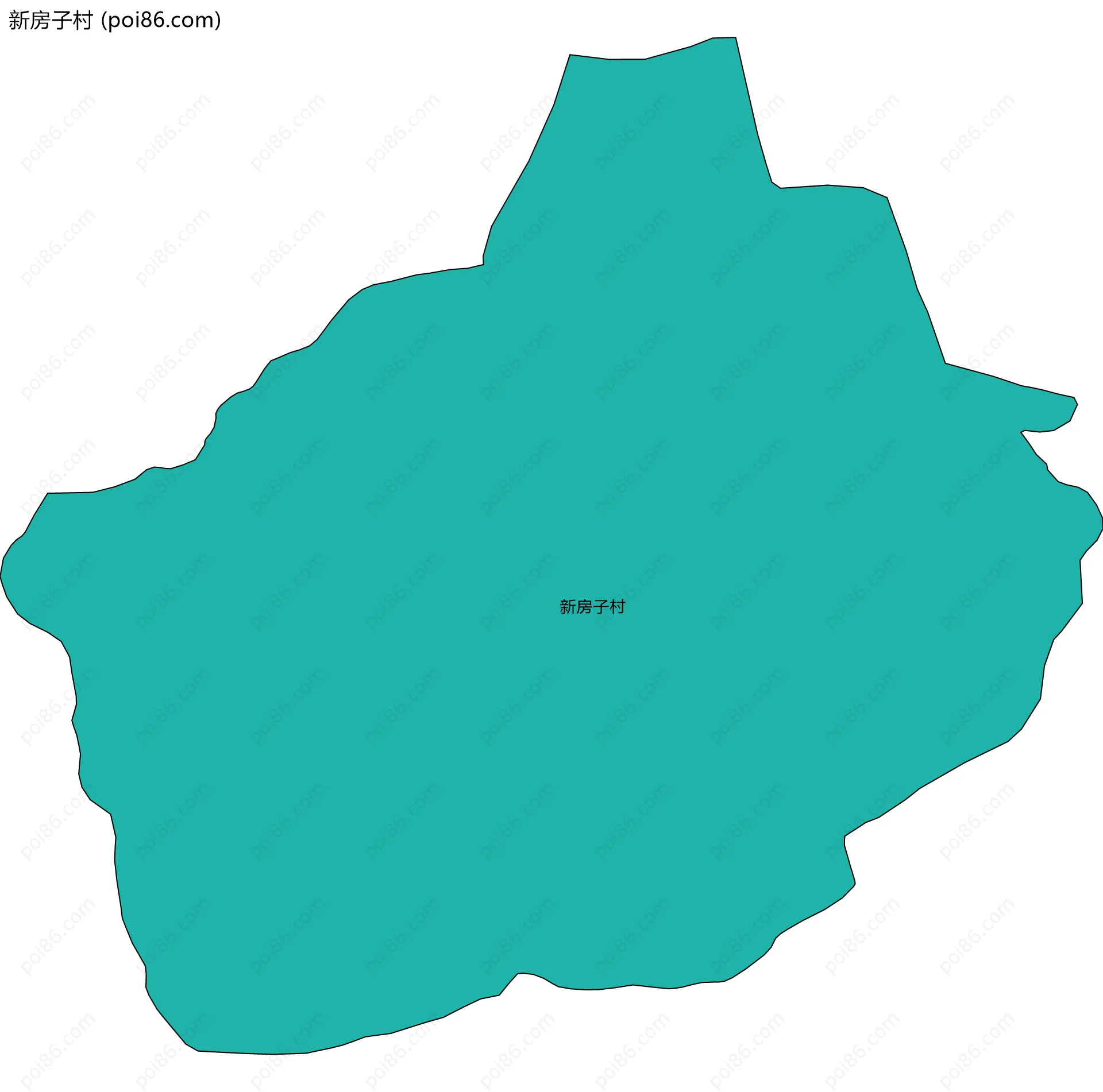 新房子村边界地图