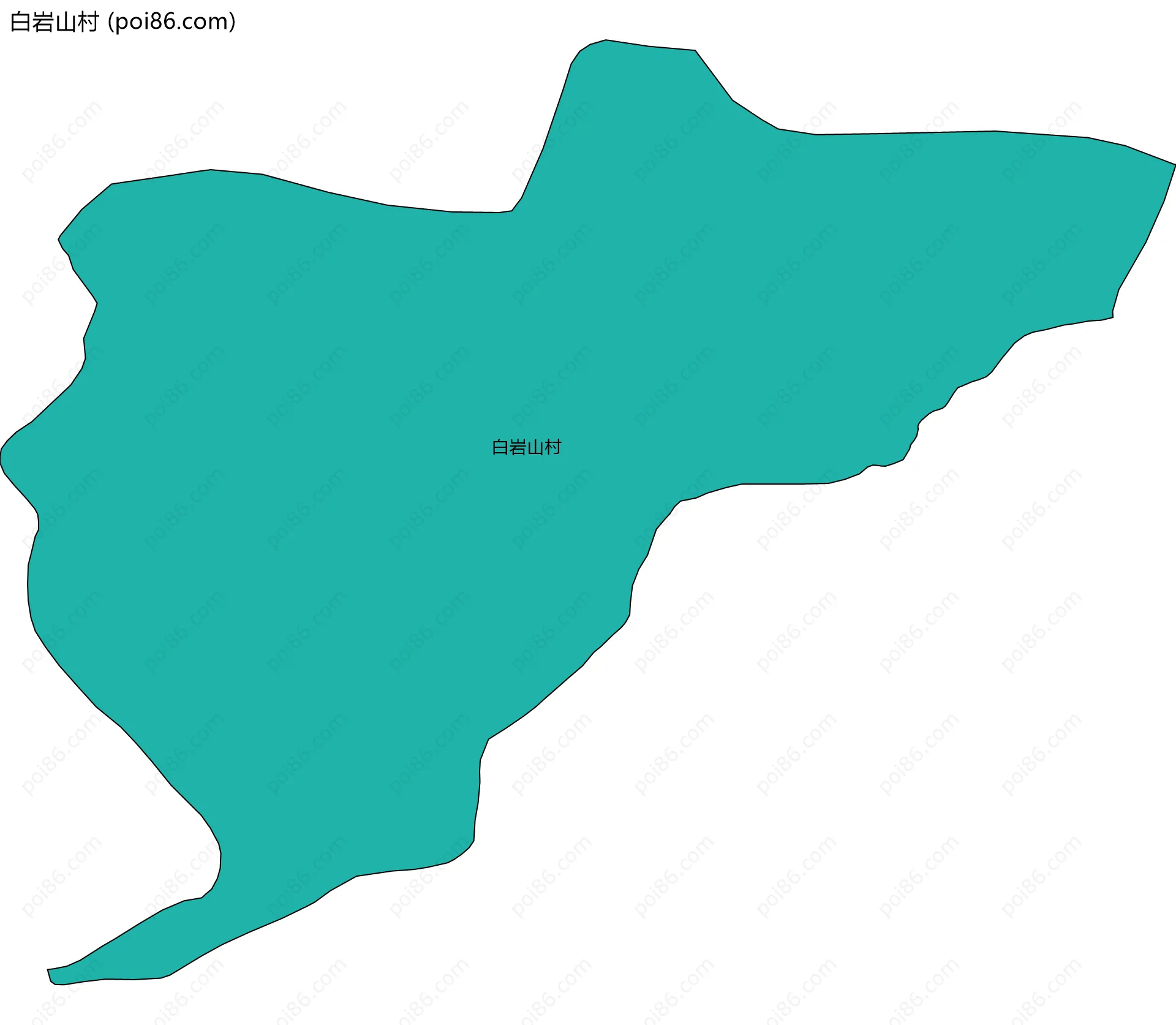 白岩山村边界地图