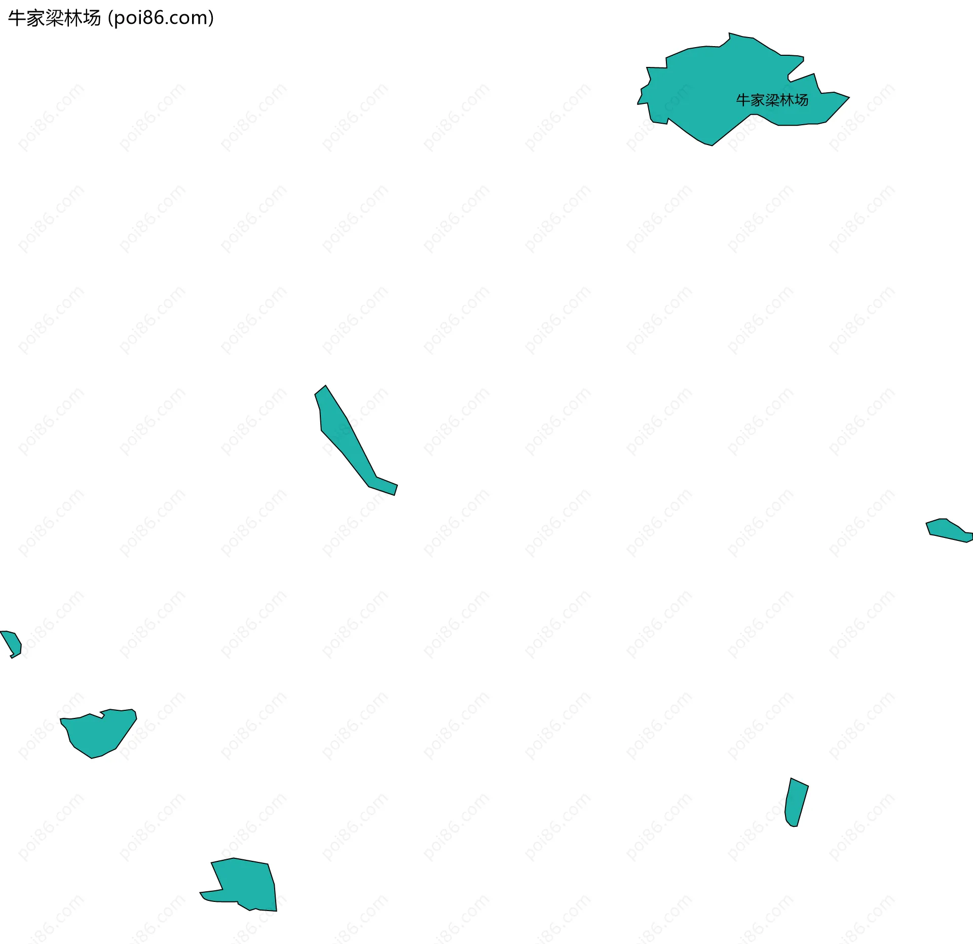 牛家梁林场边界地图