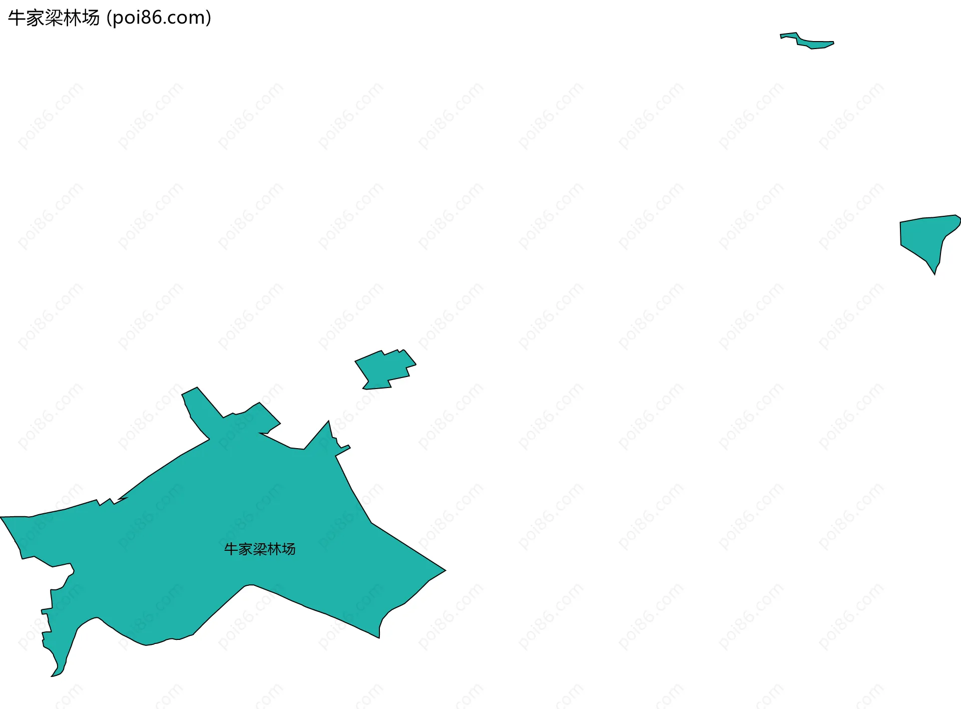牛家梁林场边界地图