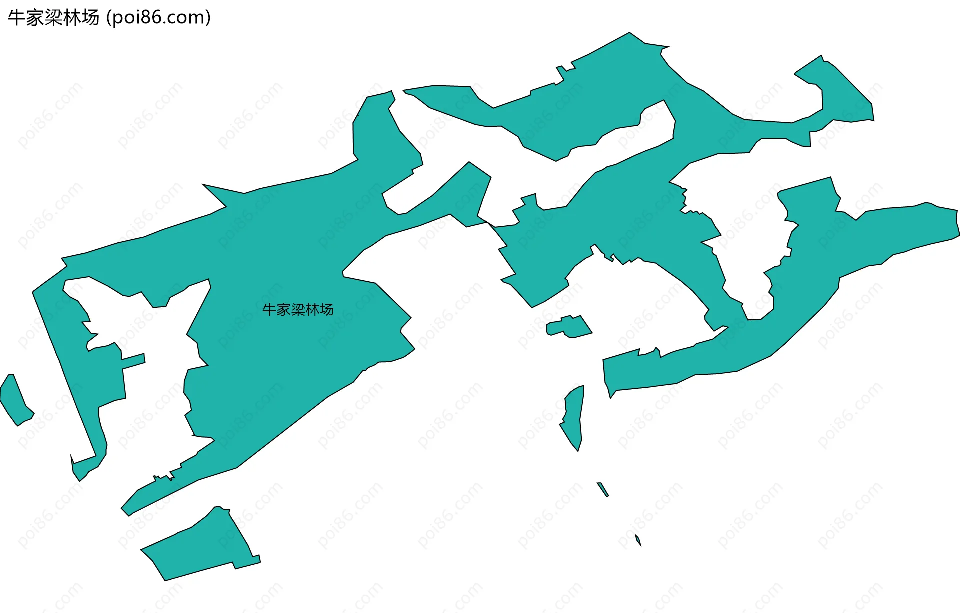 牛家梁林场边界地图