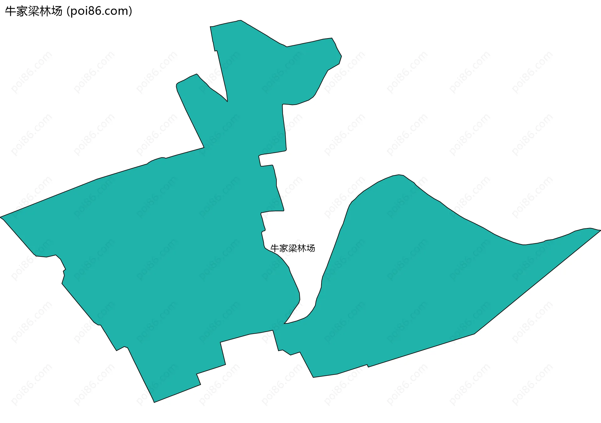 牛家梁林场边界地图