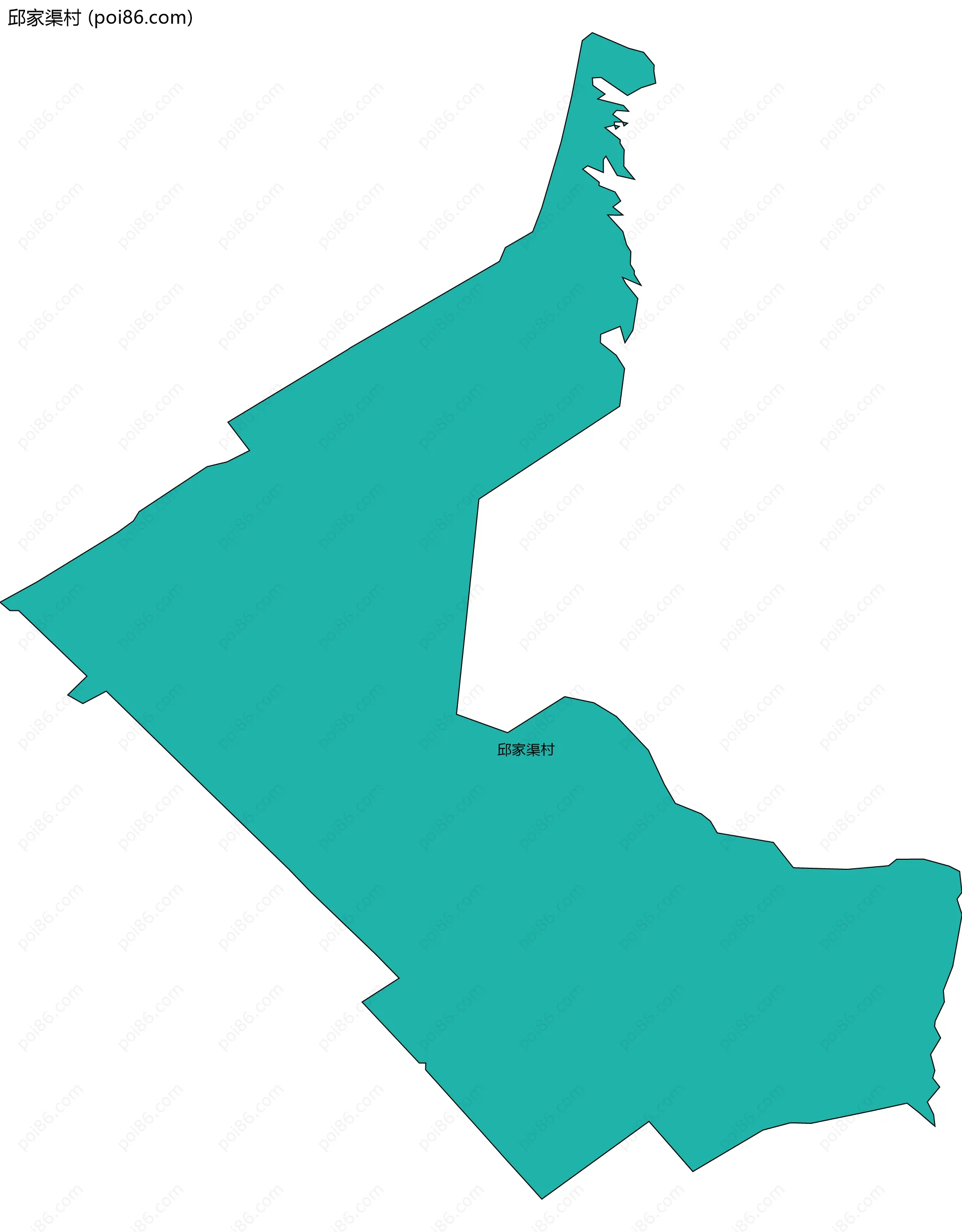 邱家渠村边界地图