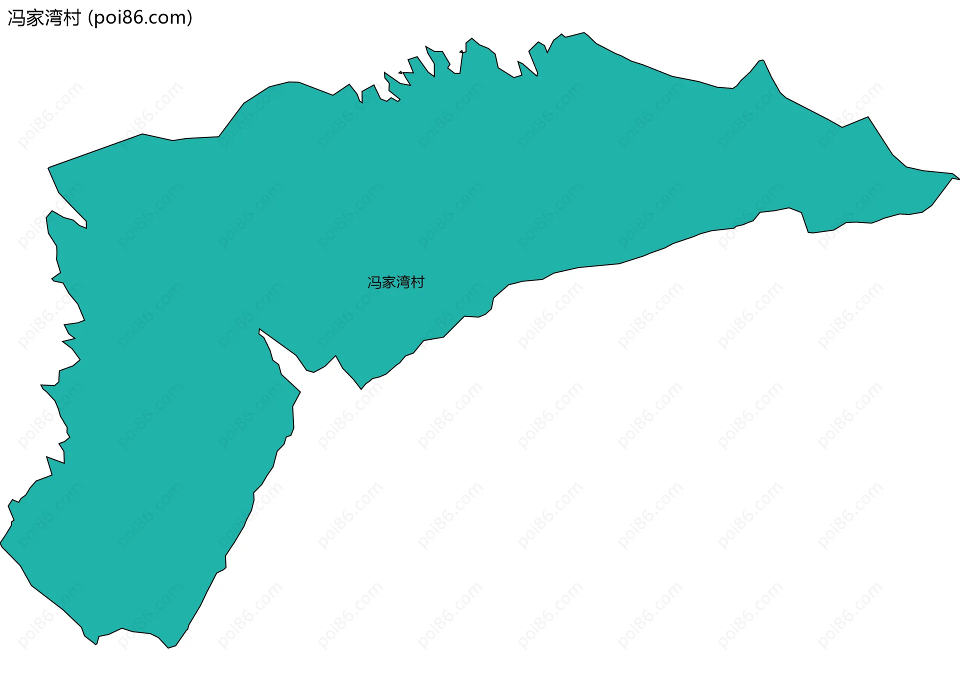 冯家湾村边界地图