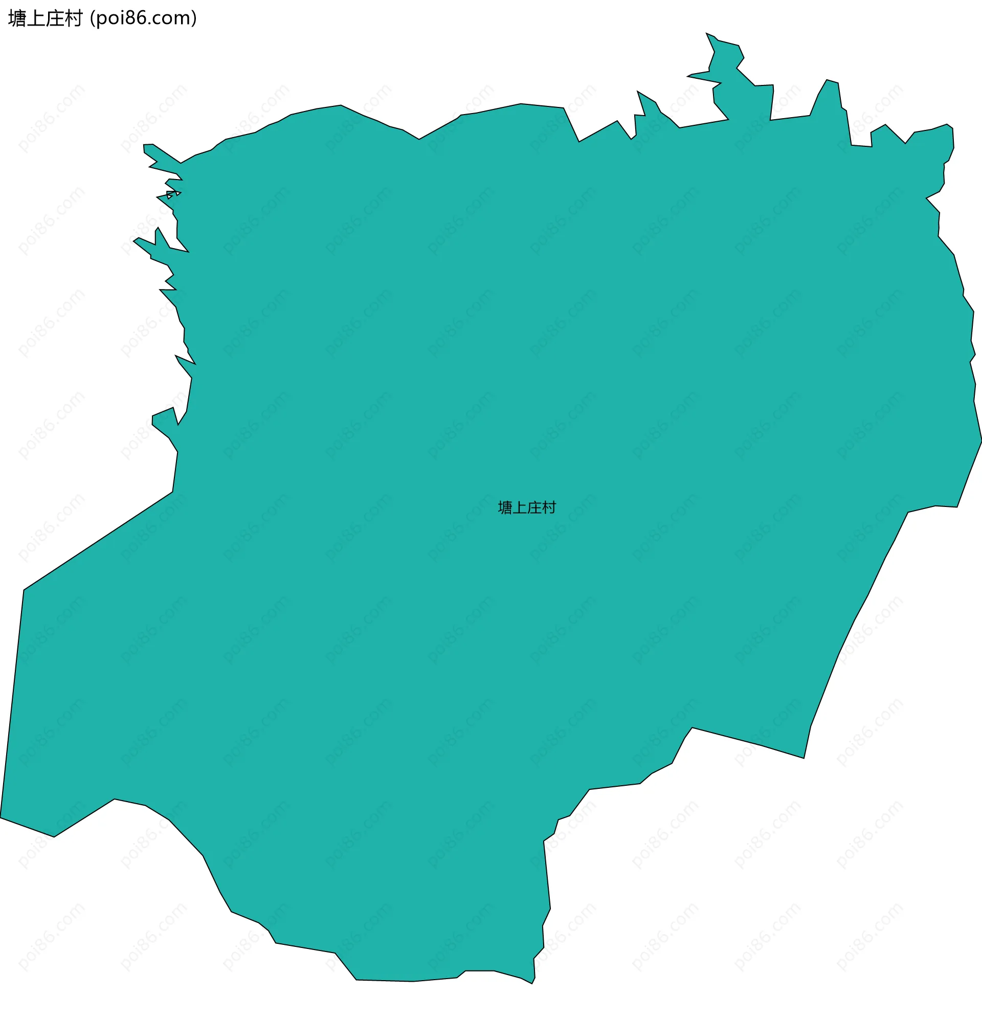 塘上庄村边界地图