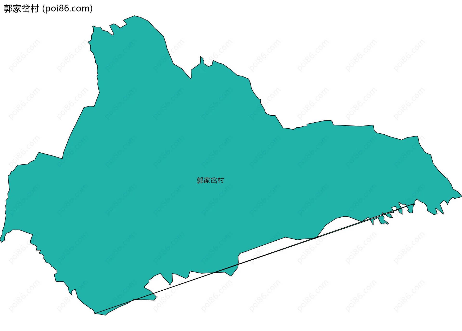 郭家岔村边界地图