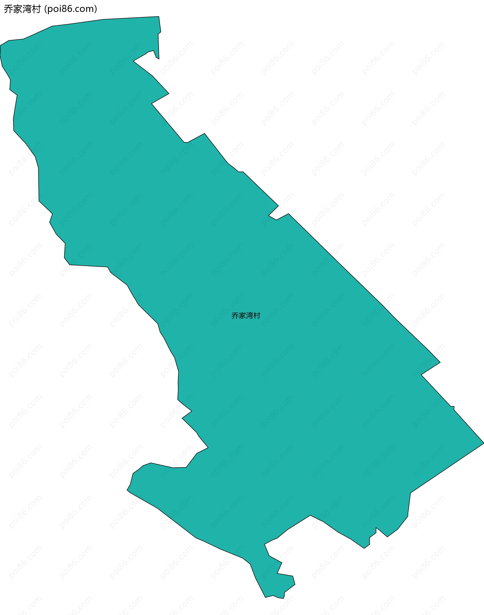 乔家湾村边界地图