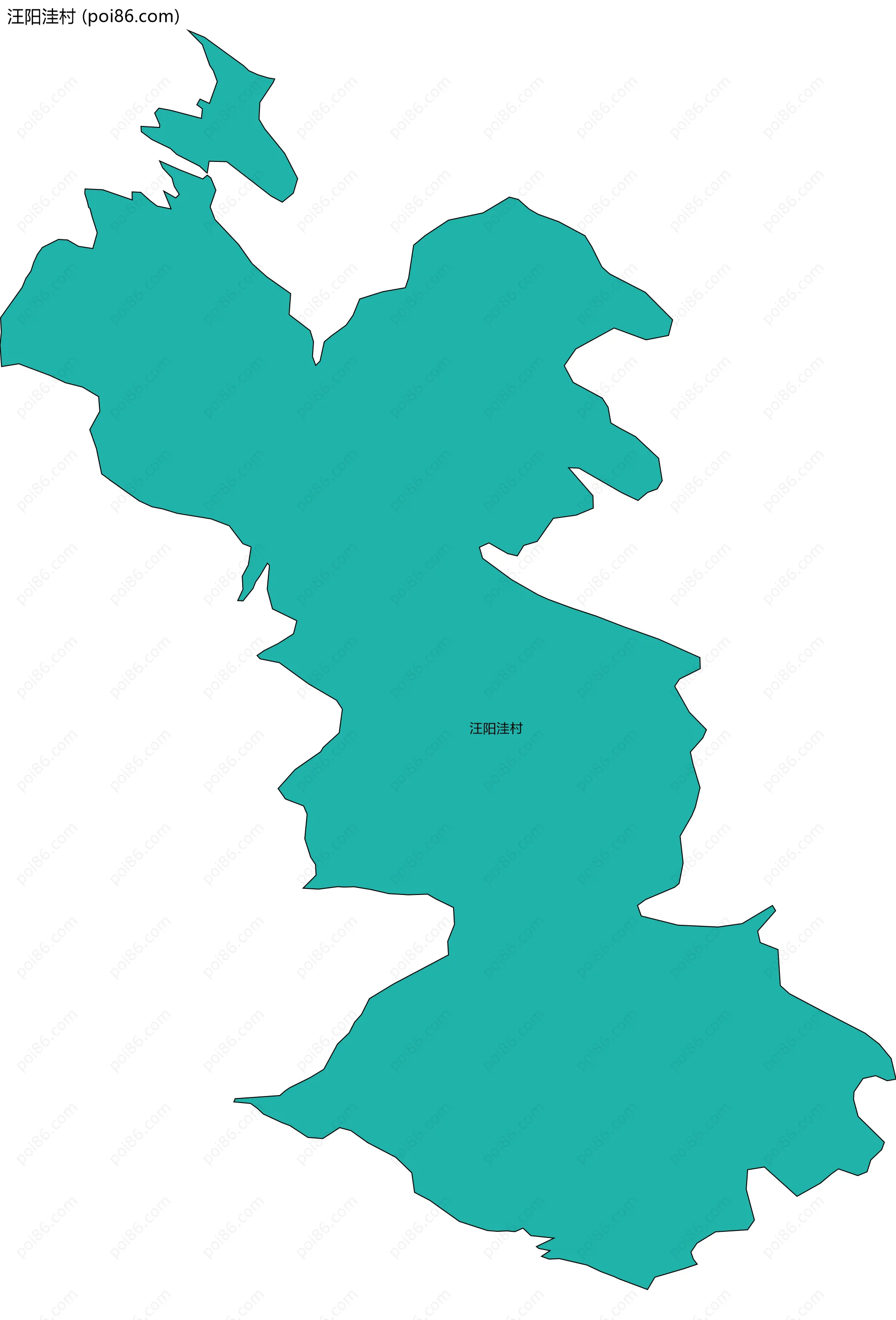 汪阳洼村边界地图