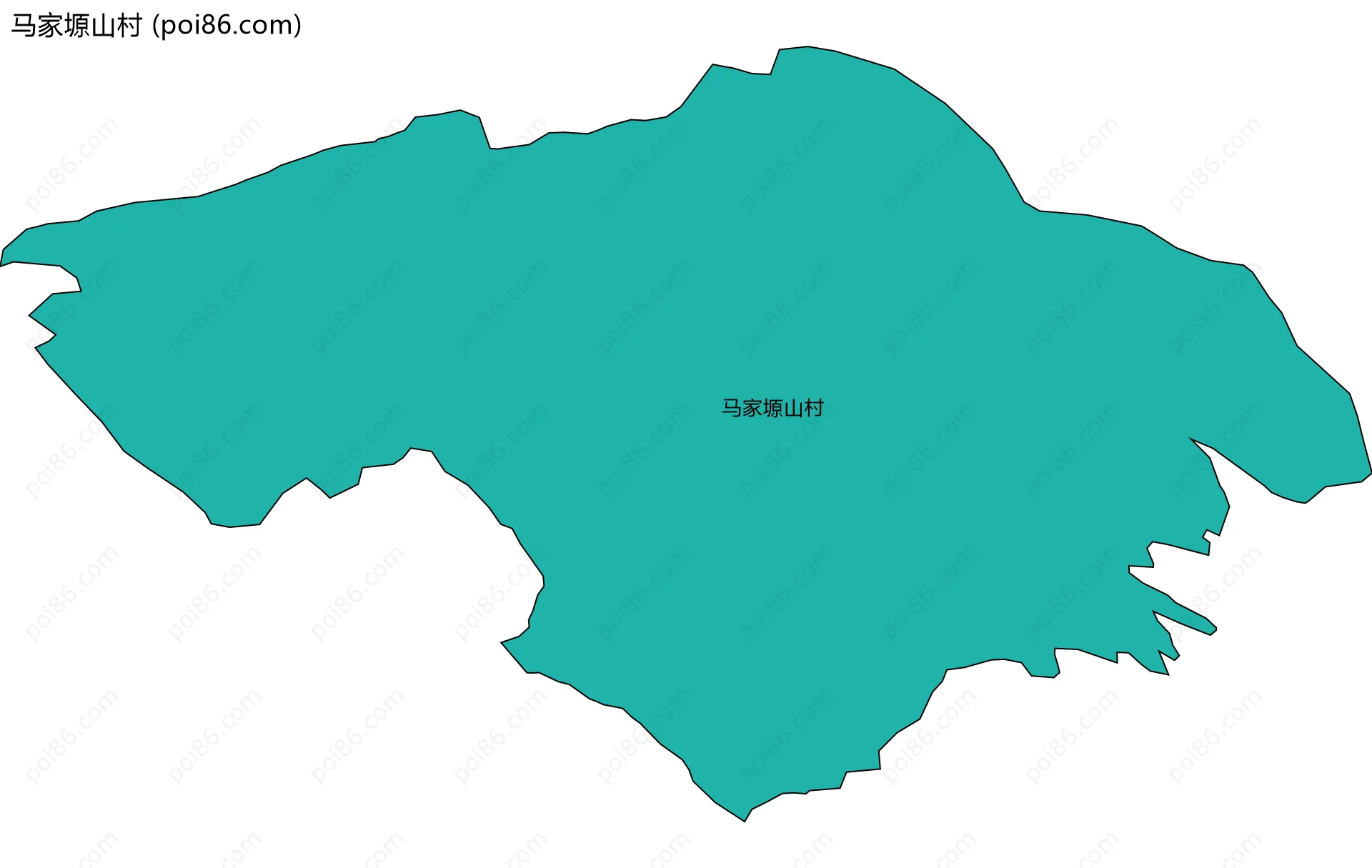 马家塬山村边界地图