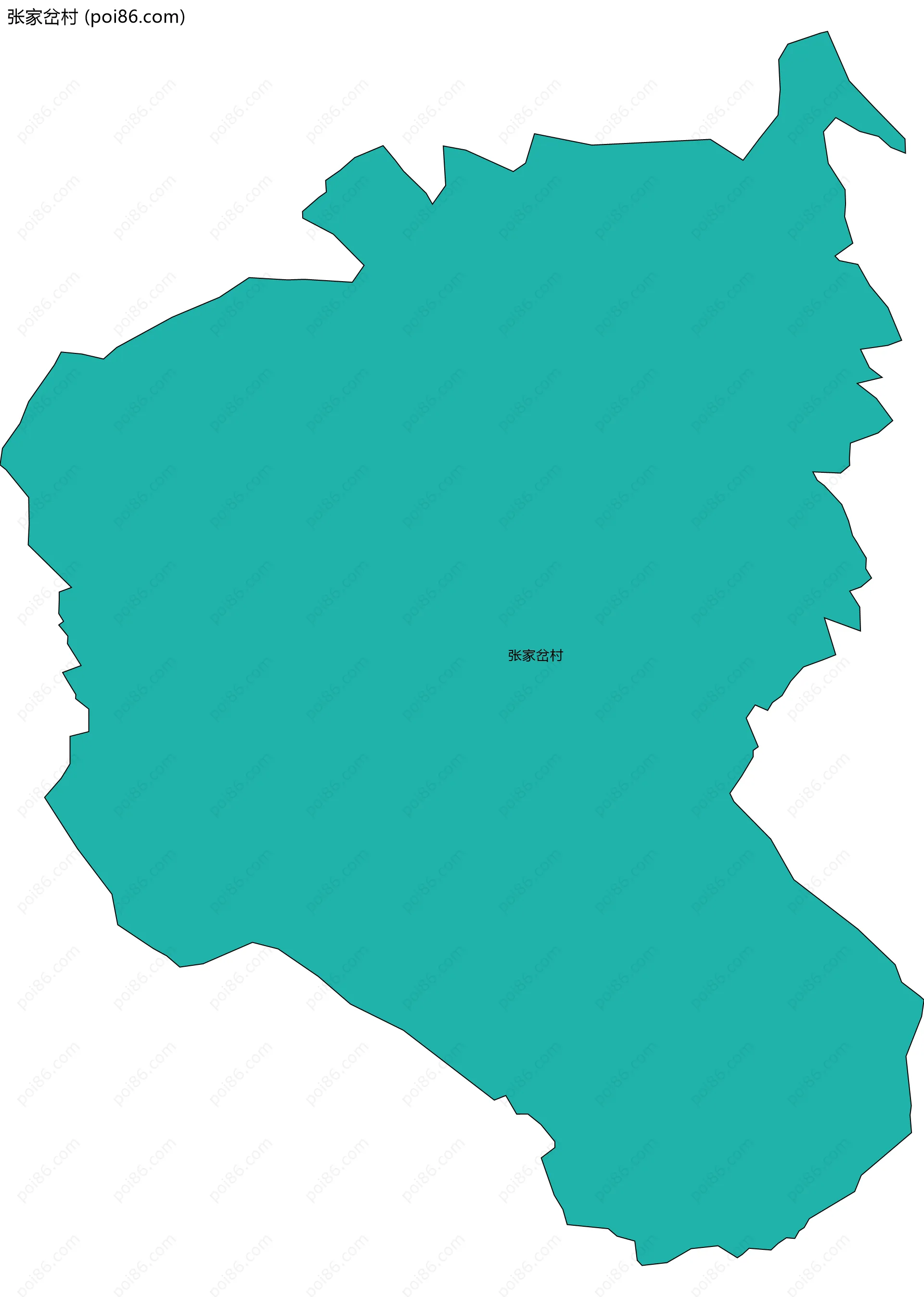 张家岔村边界地图