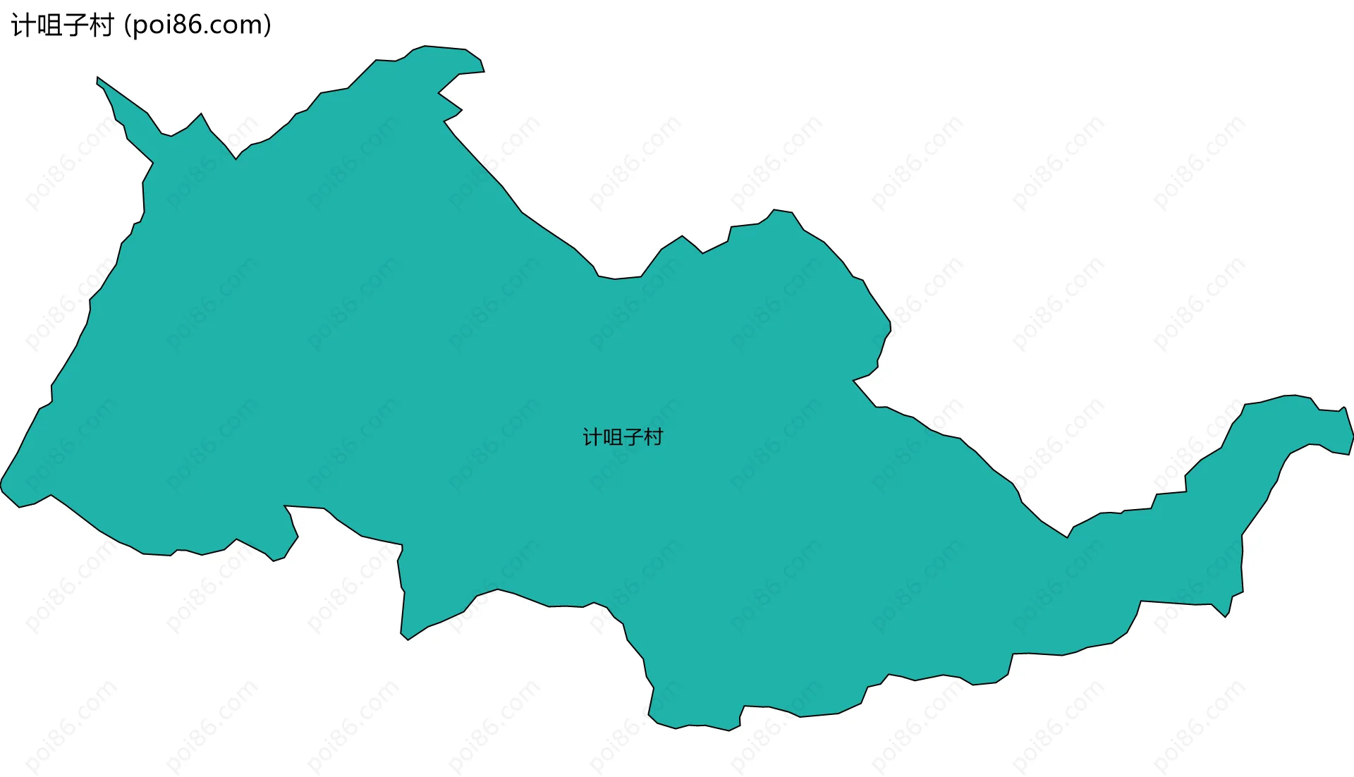 计咀子村边界地图