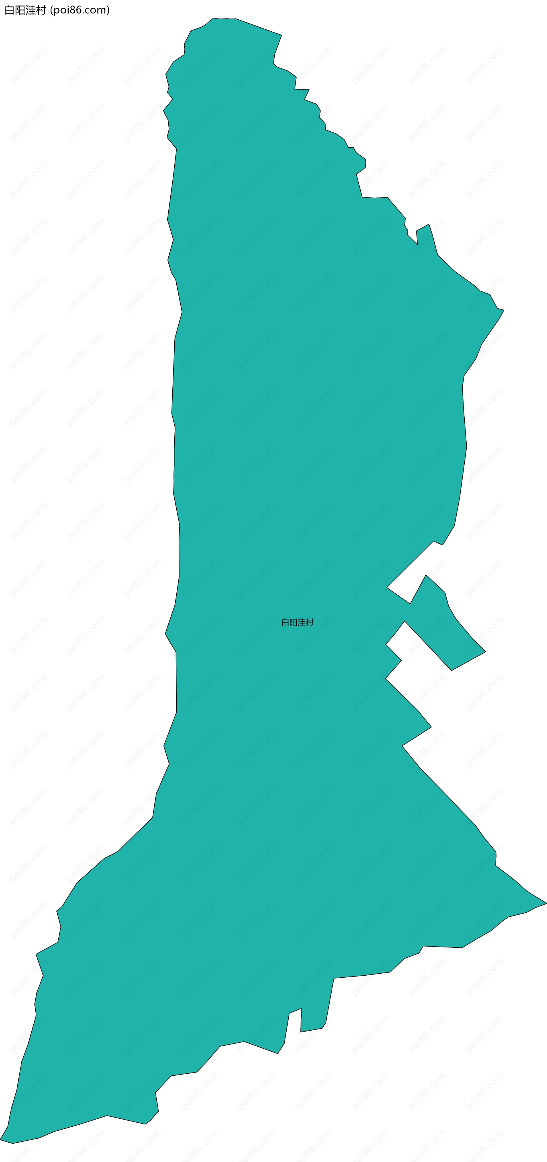 白阳洼村边界地图