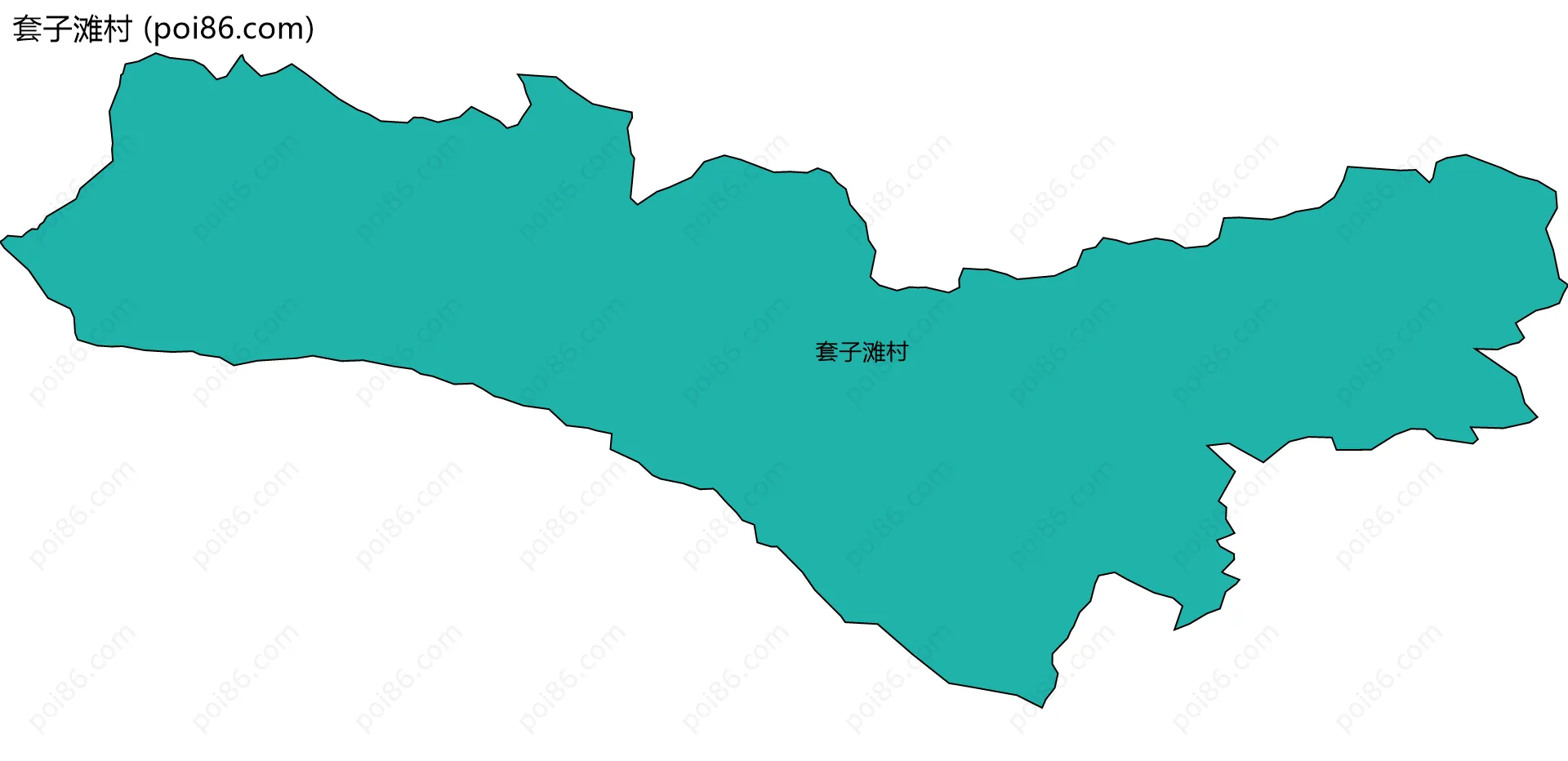 套子滩村边界地图