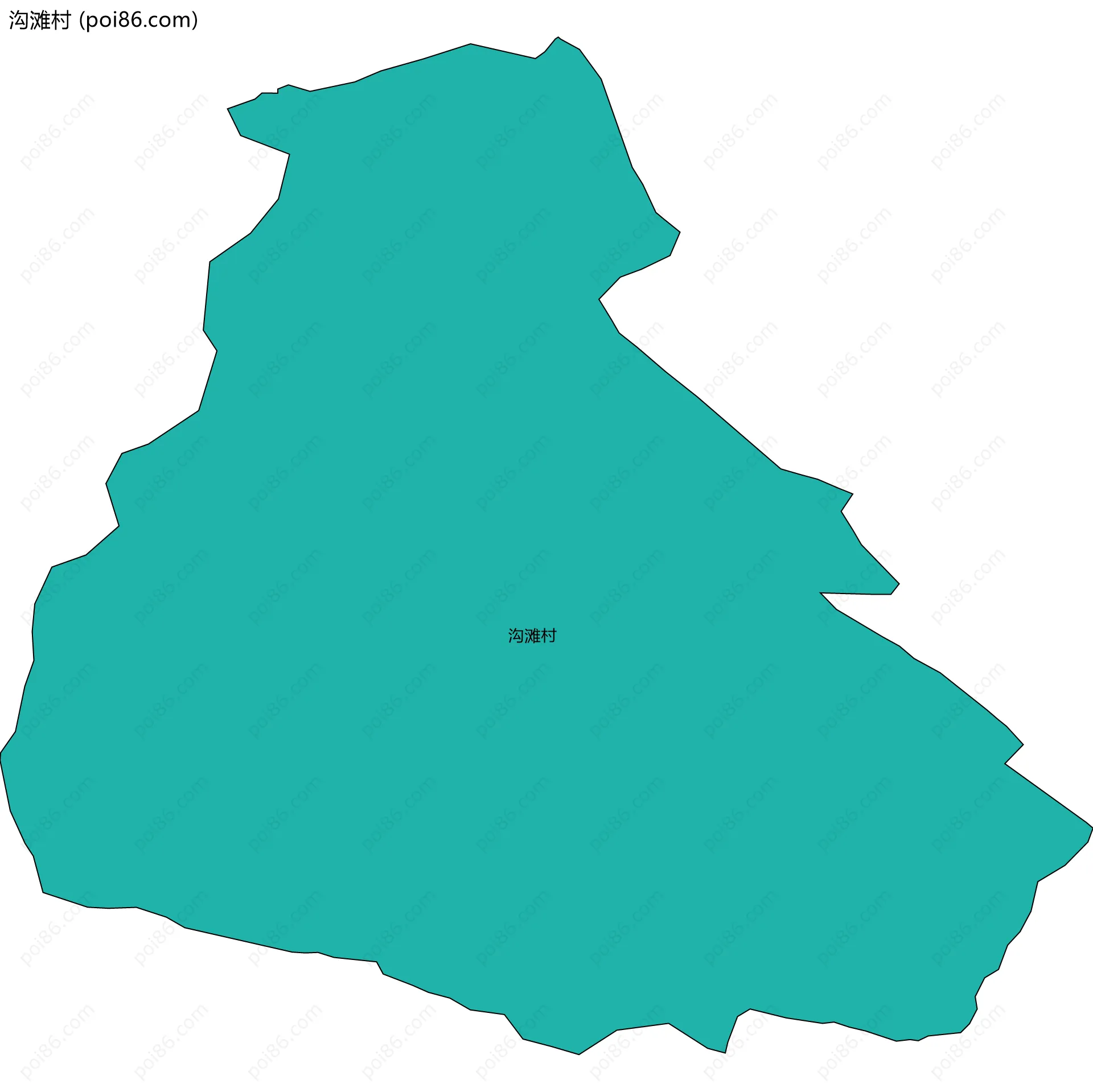 沟滩村边界地图