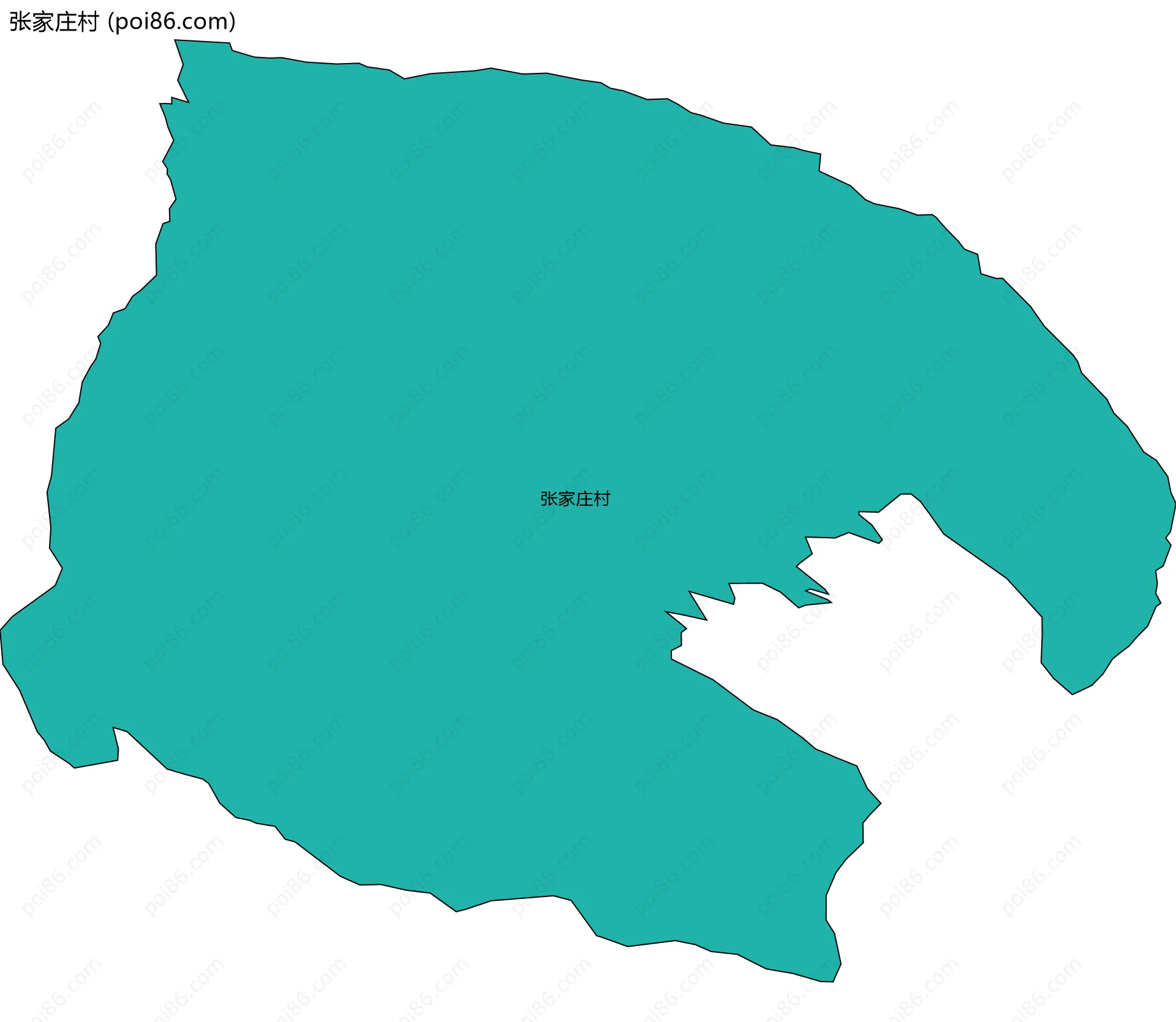 张家庄村边界地图