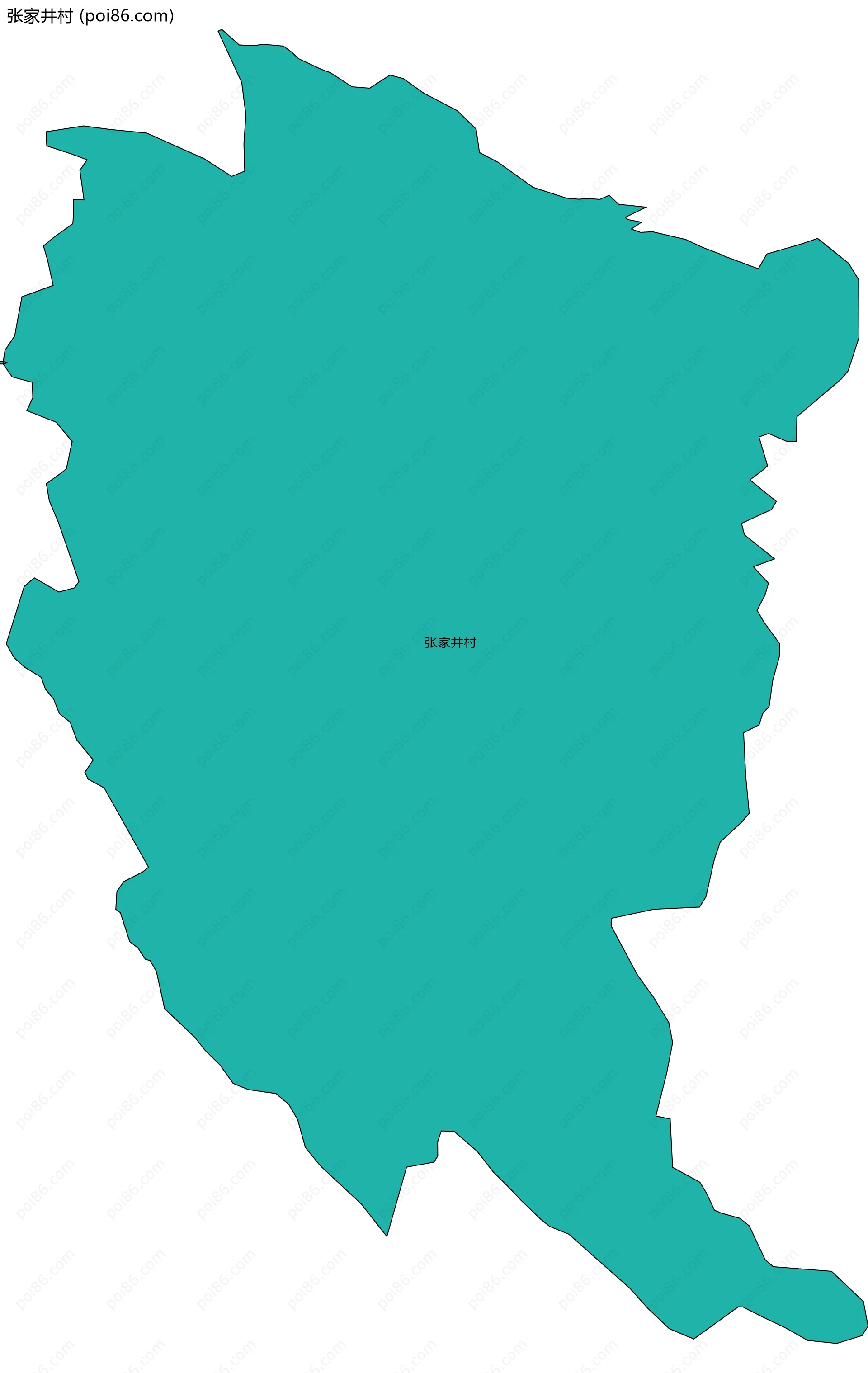 张家井村边界地图