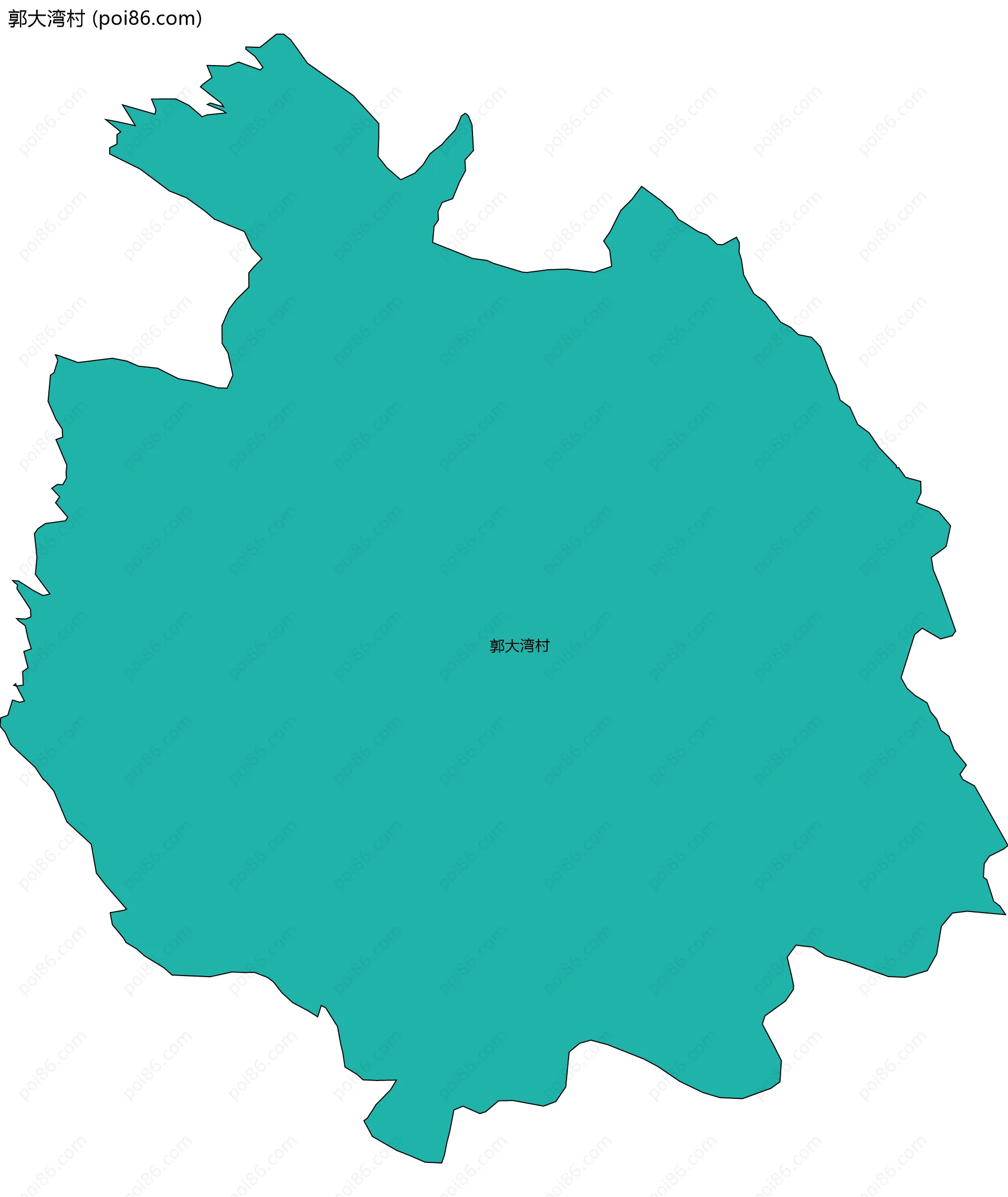 郭大湾村边界地图