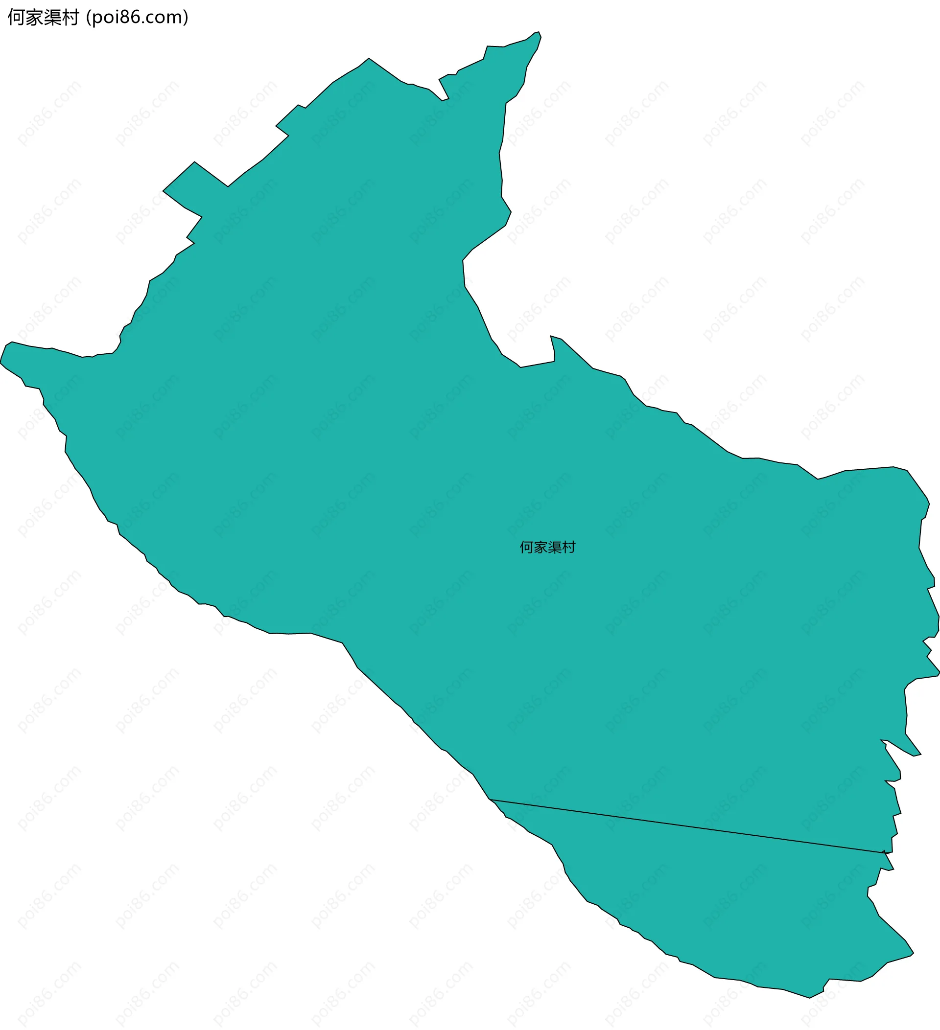何家渠村边界地图