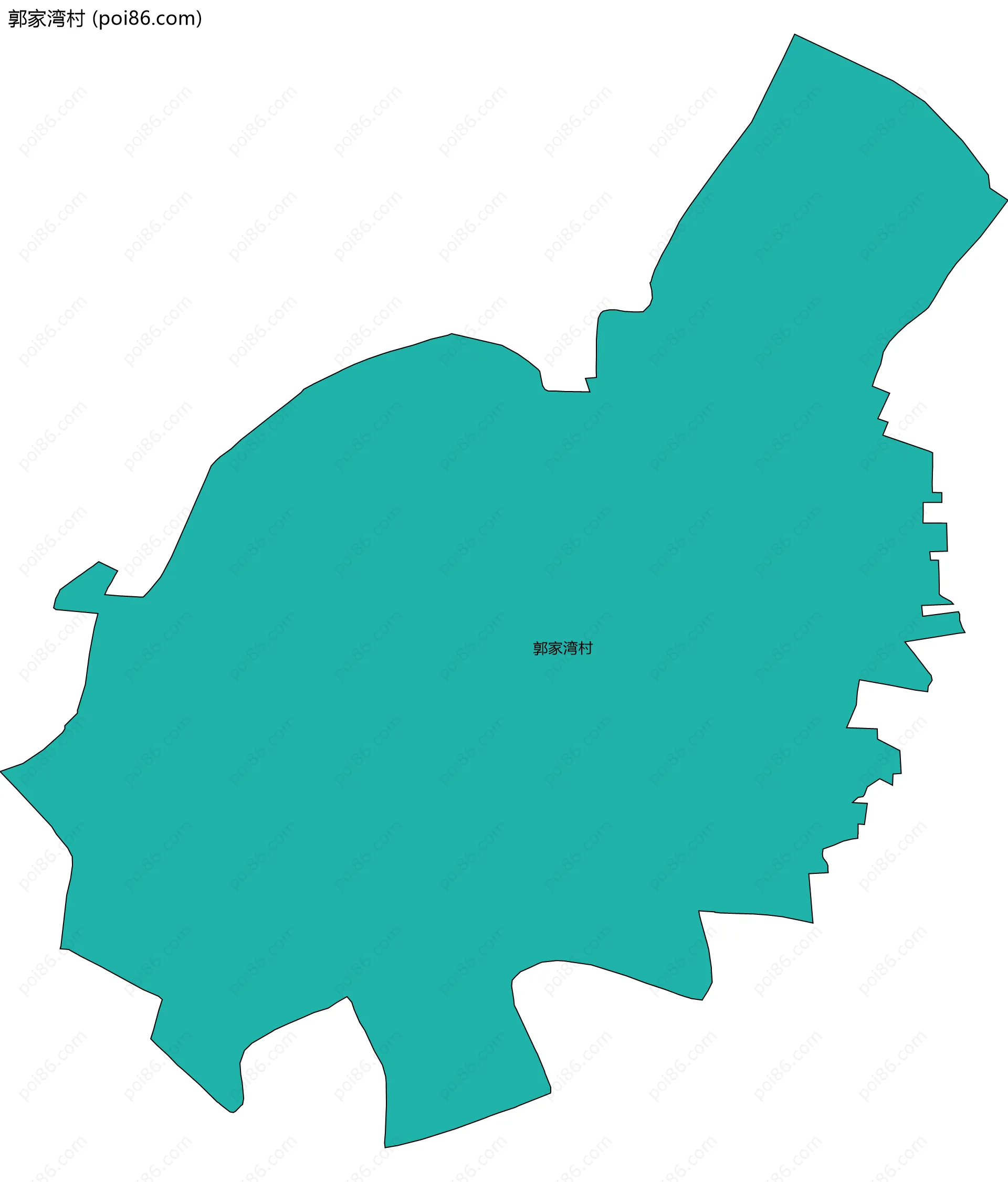 郭家湾村边界地图