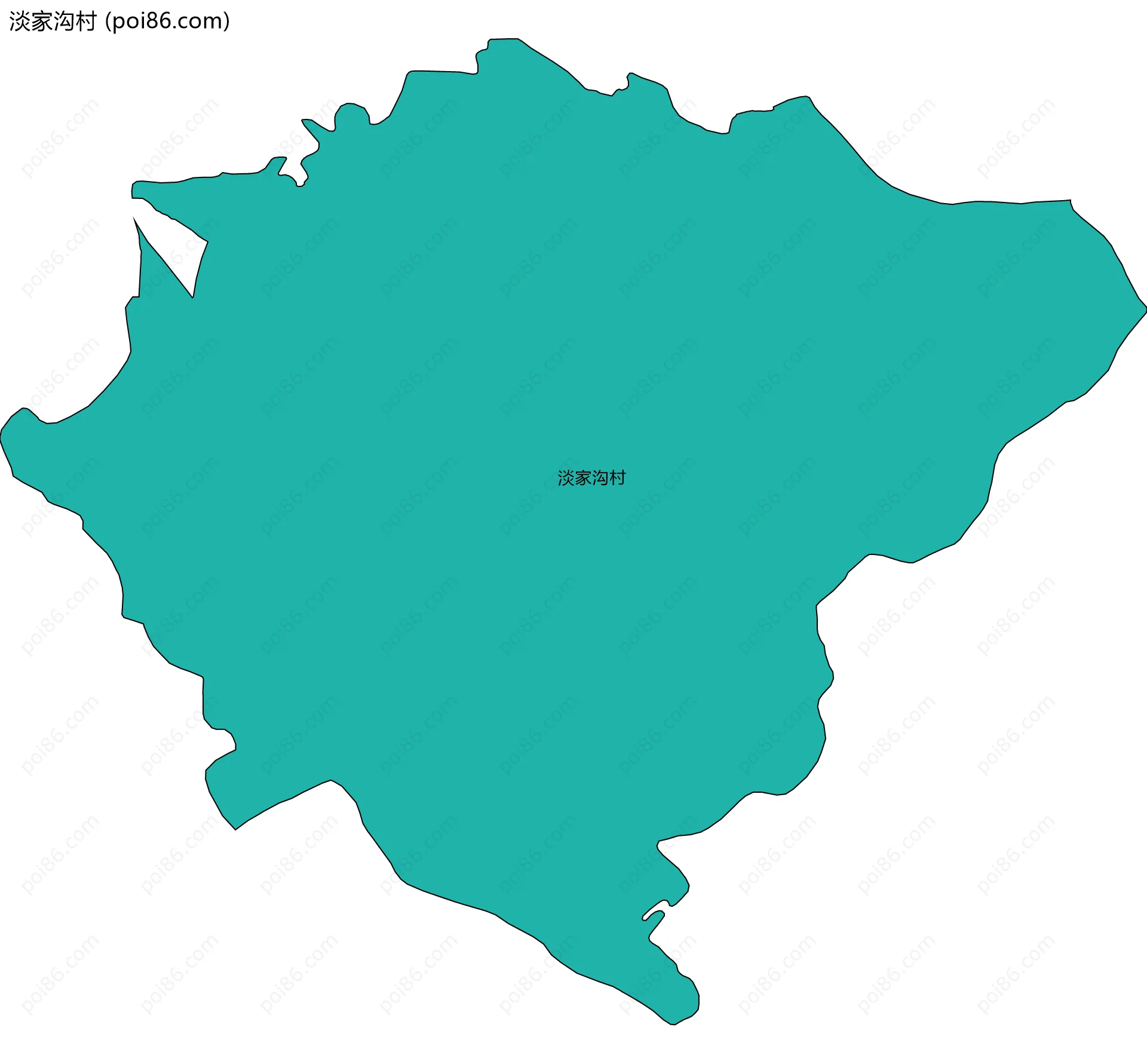 淡家沟村边界地图