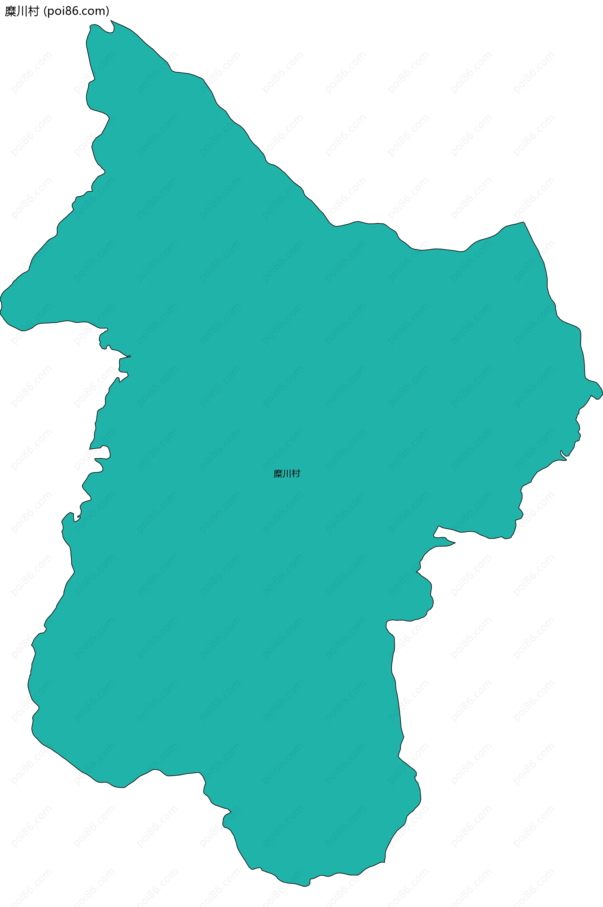 糜川村边界地图