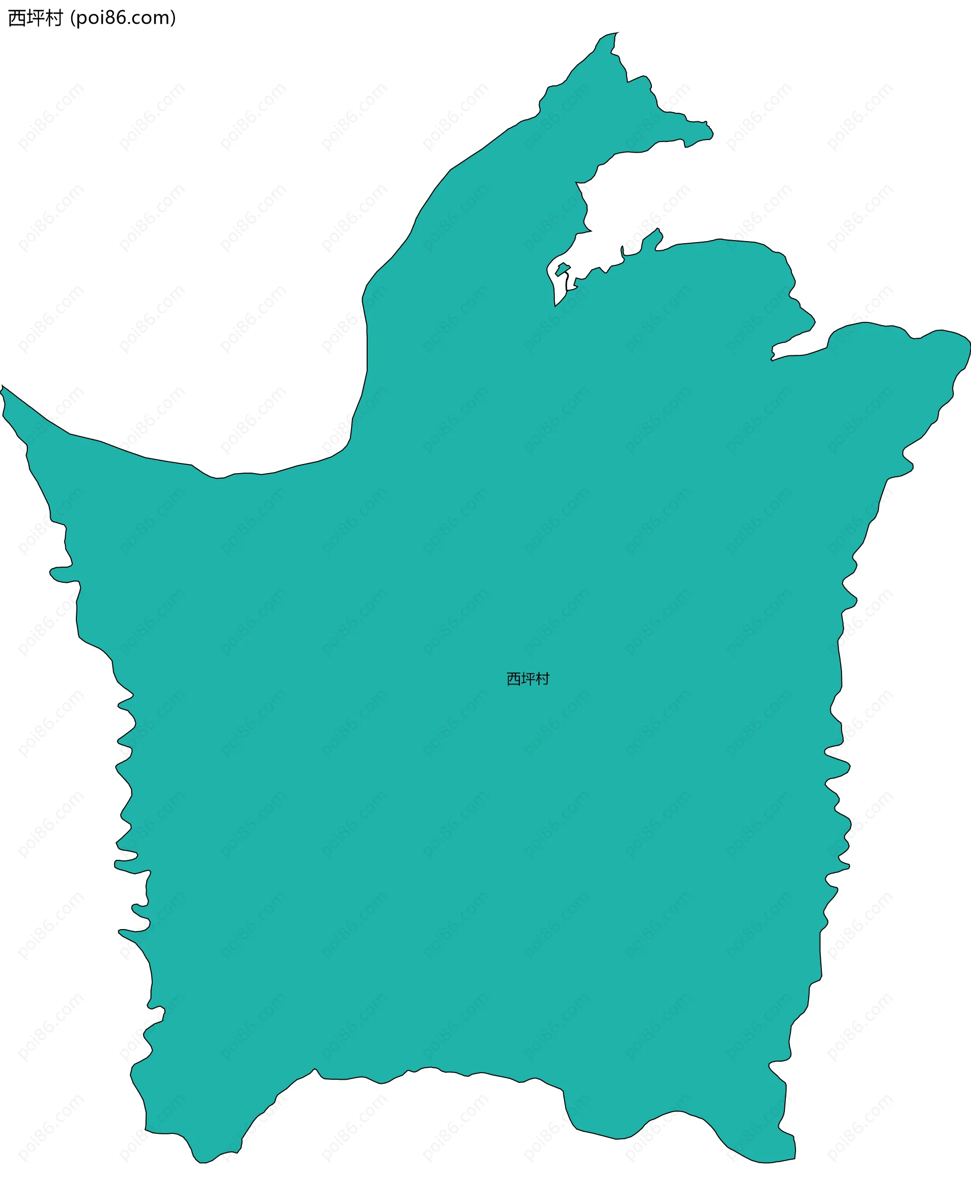 西坪村边界地图