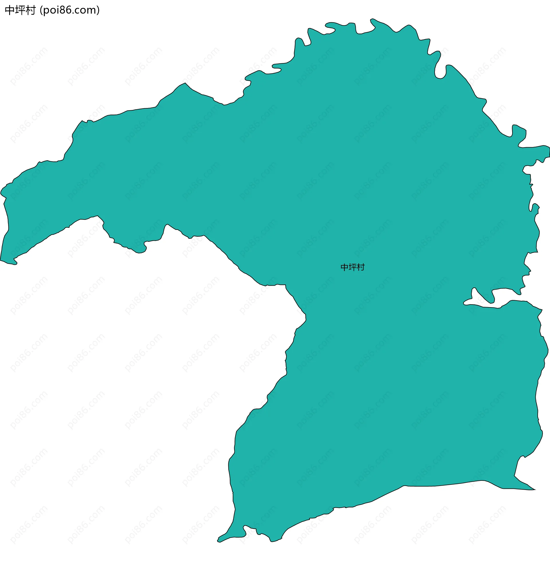 中坪村边界地图