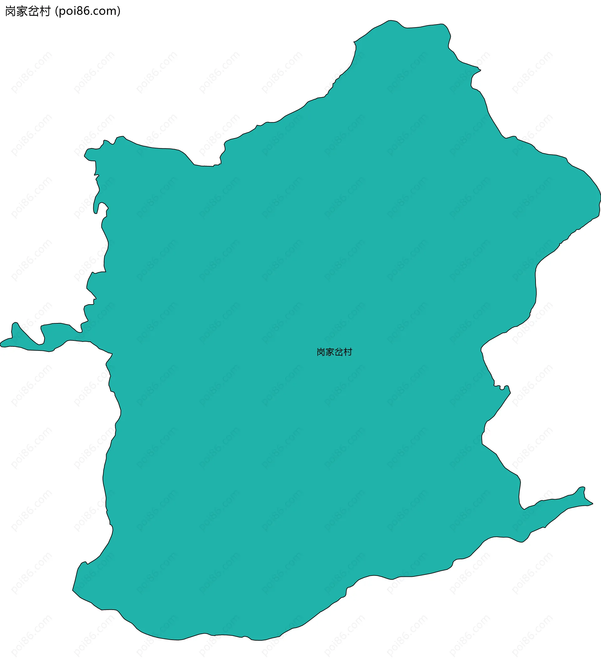 岗家岔村边界地图