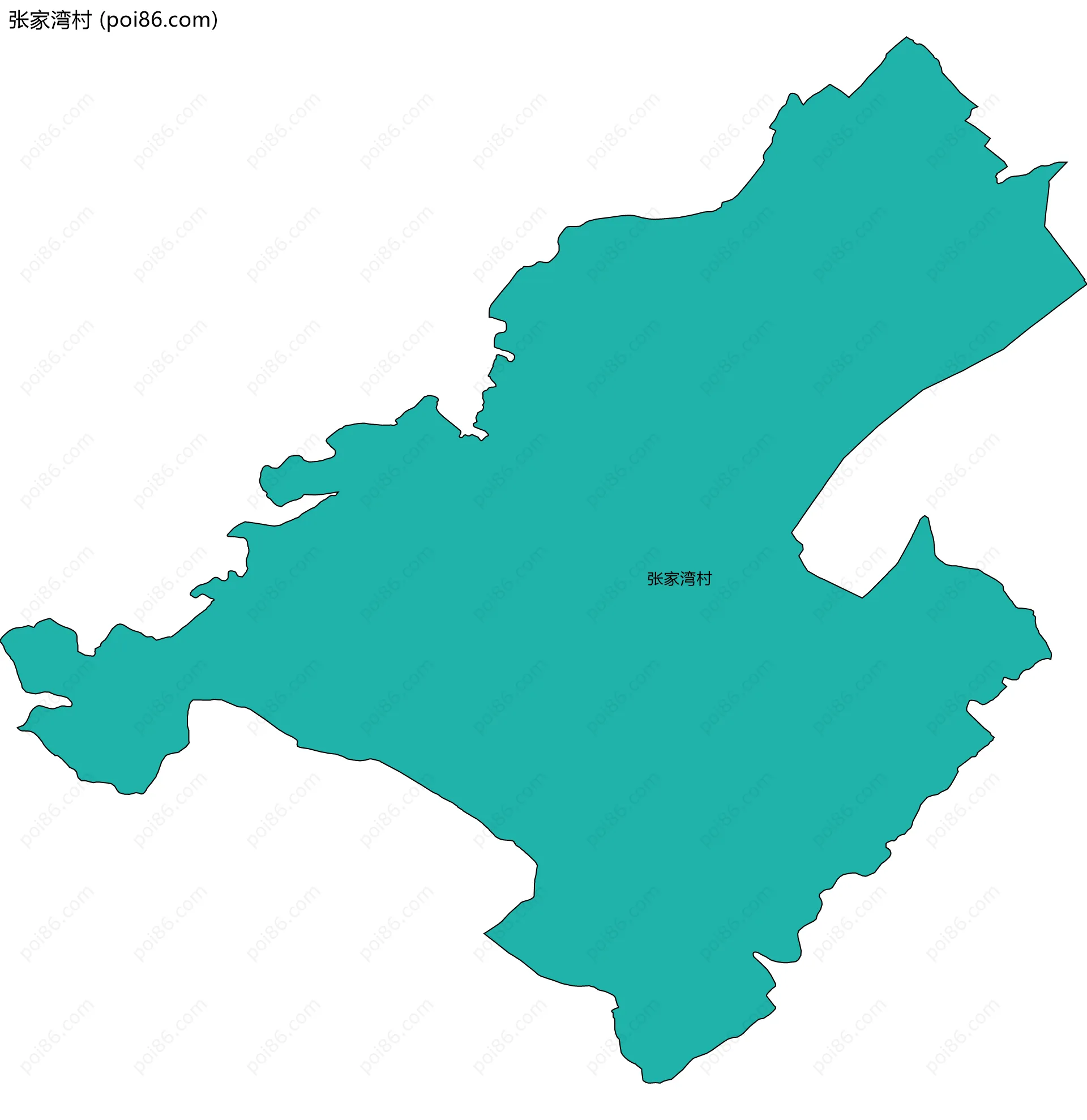 张家湾村边界地图