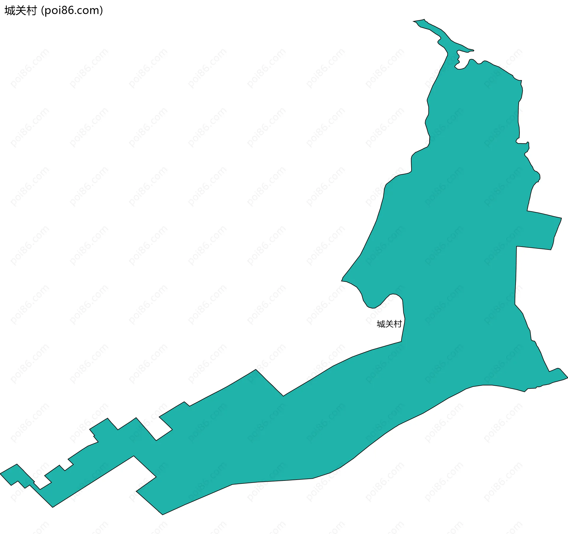城关村边界地图