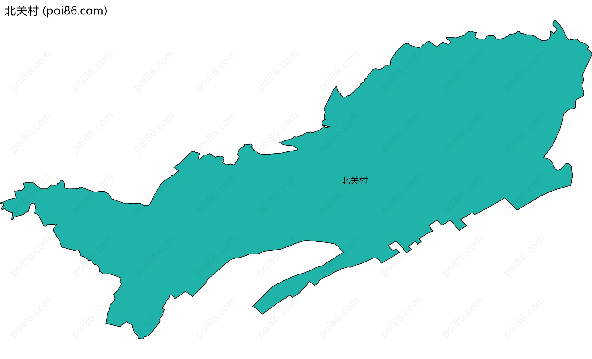 北关村边界地图
