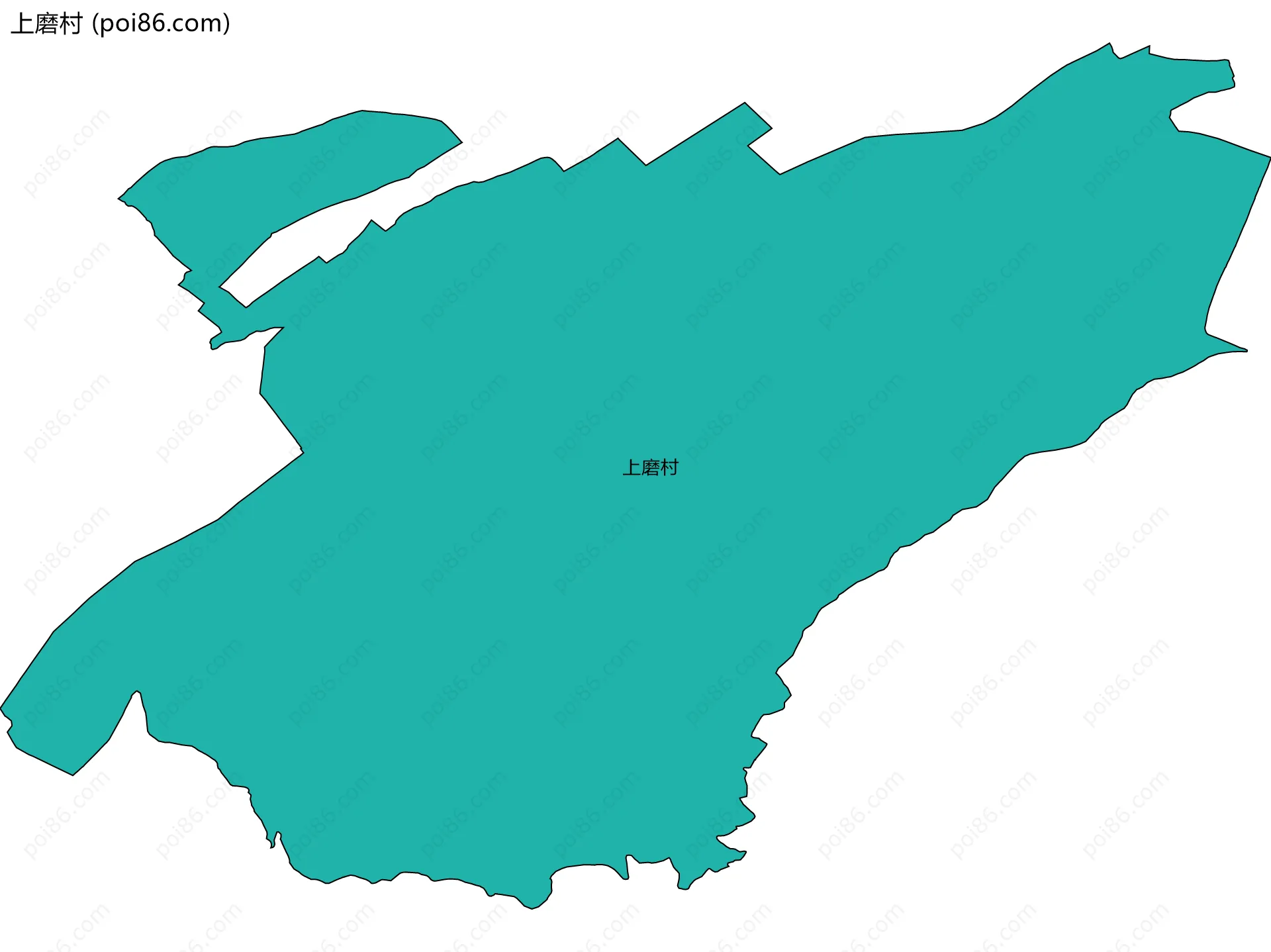 上磨村边界地图