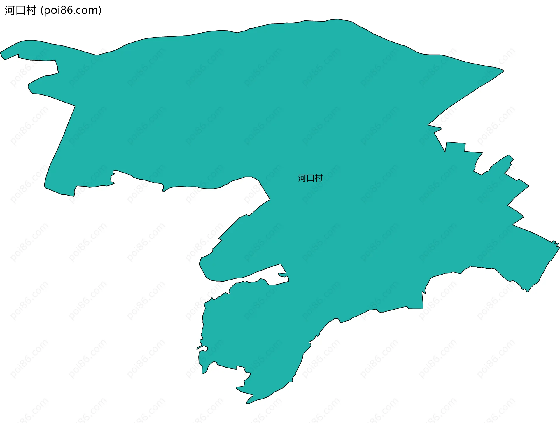 河口村边界地图