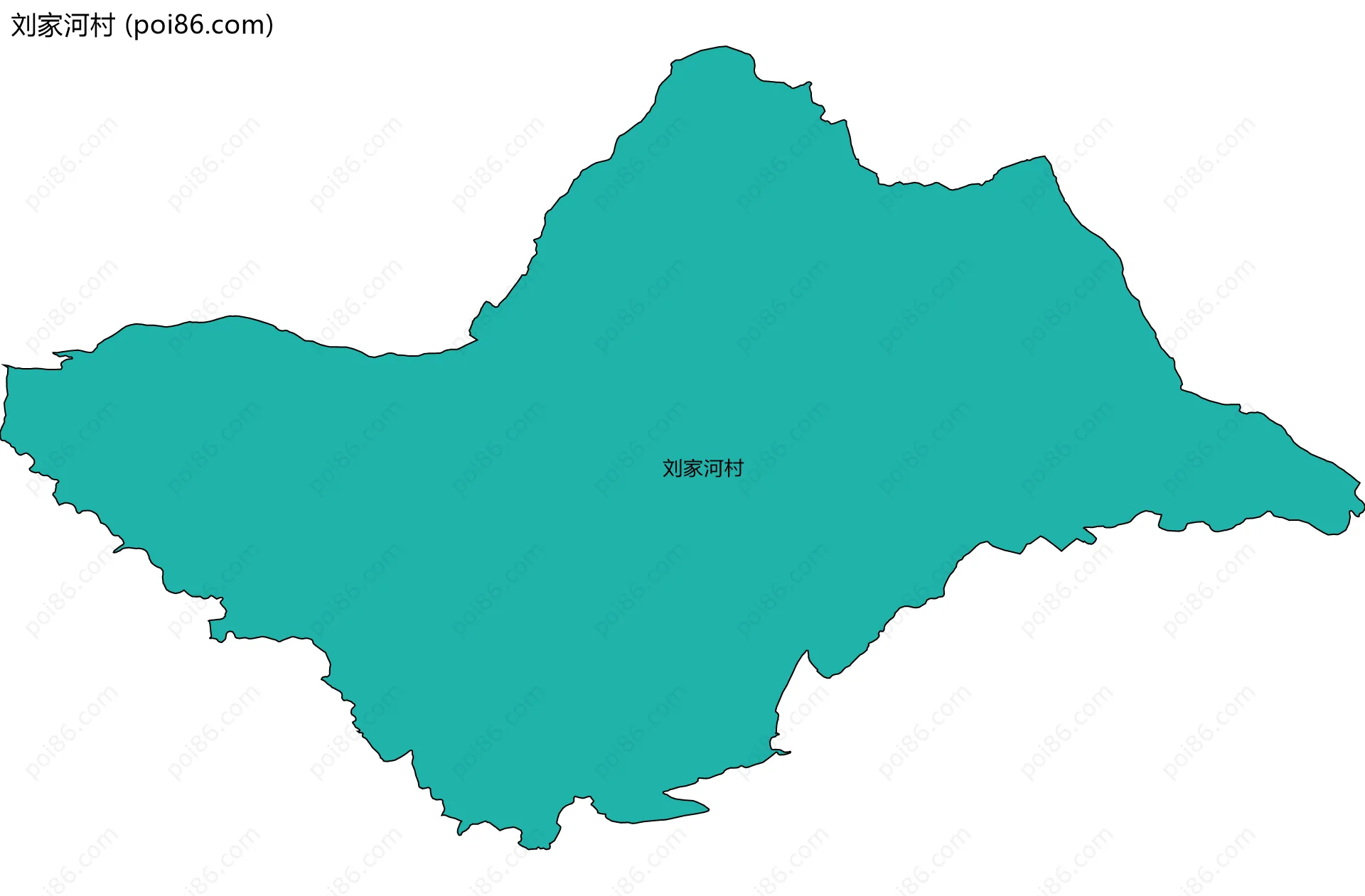 刘家河村边界地图