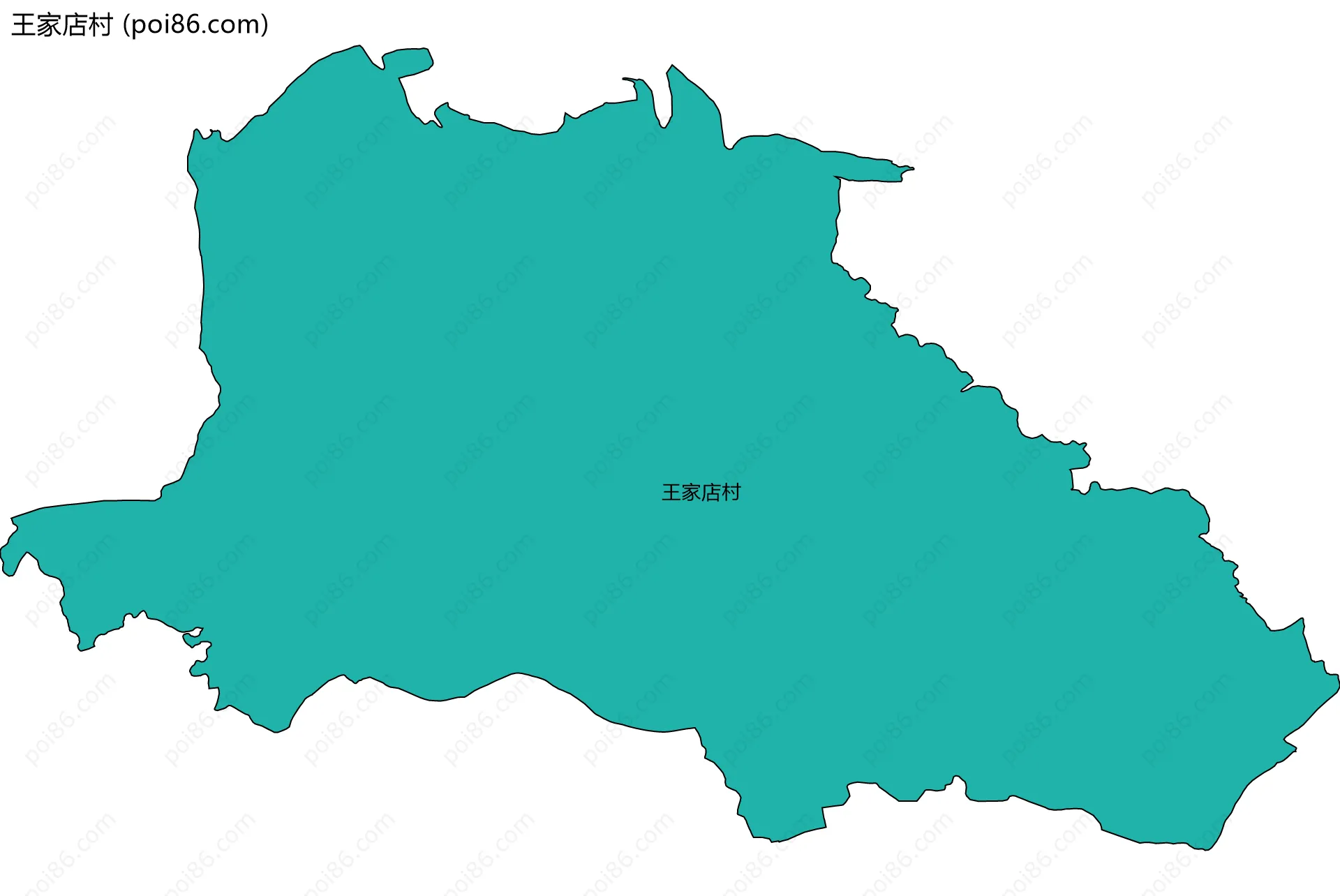 王家店村边界地图