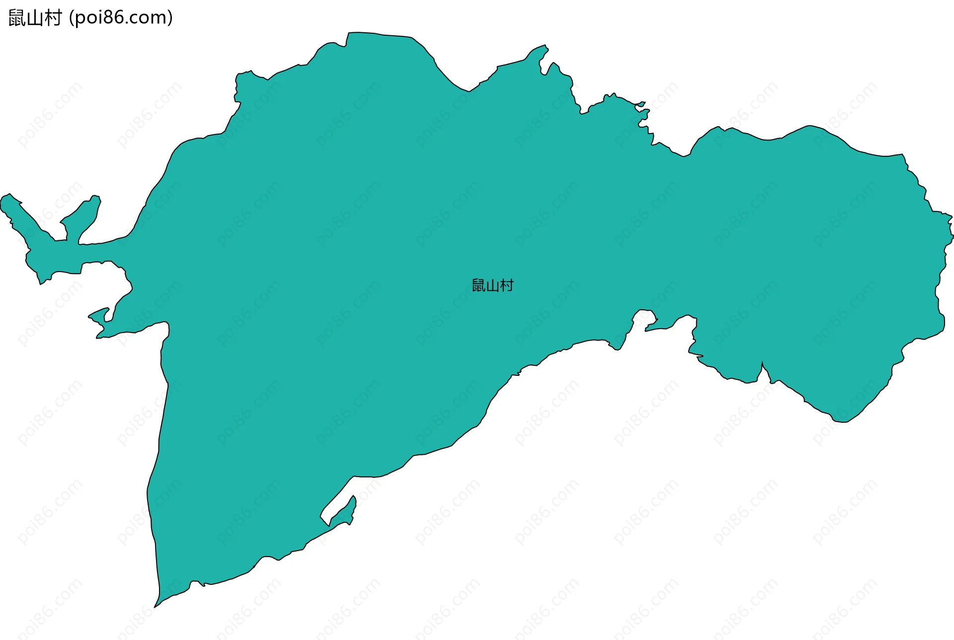 鼠山村边界地图