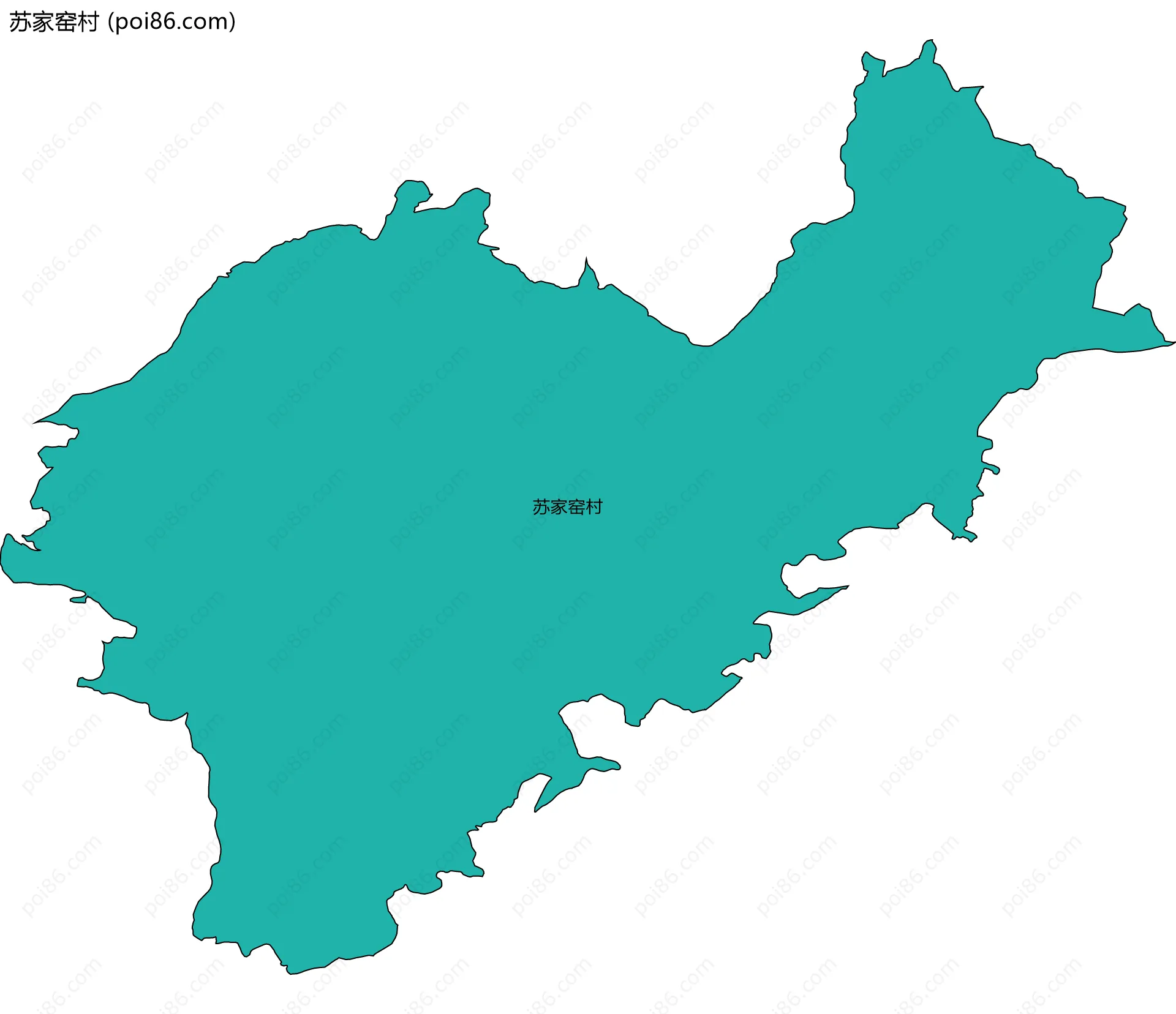 苏家窑村边界地图